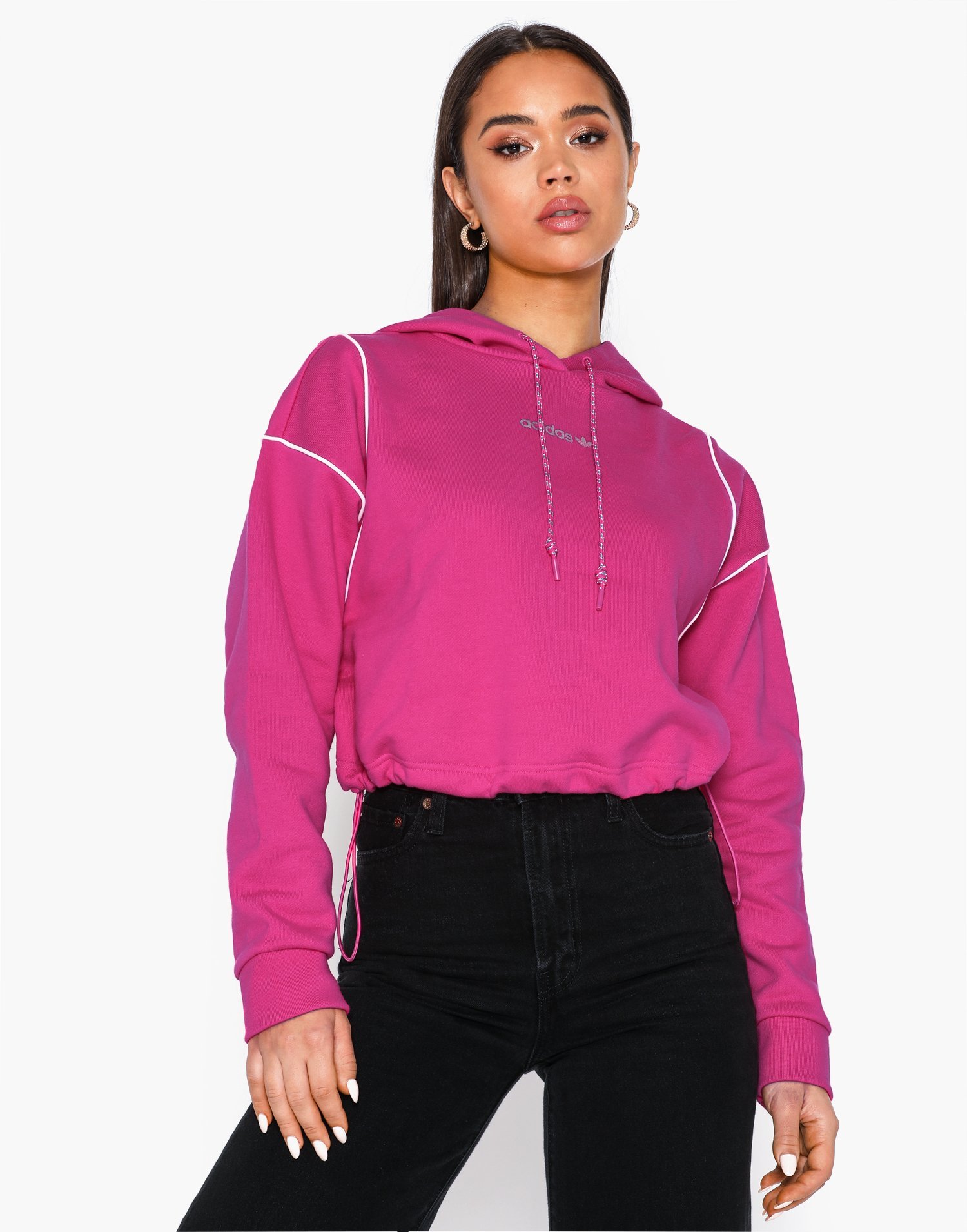 CROPPED HOODIE - Magenta - Nelly.com