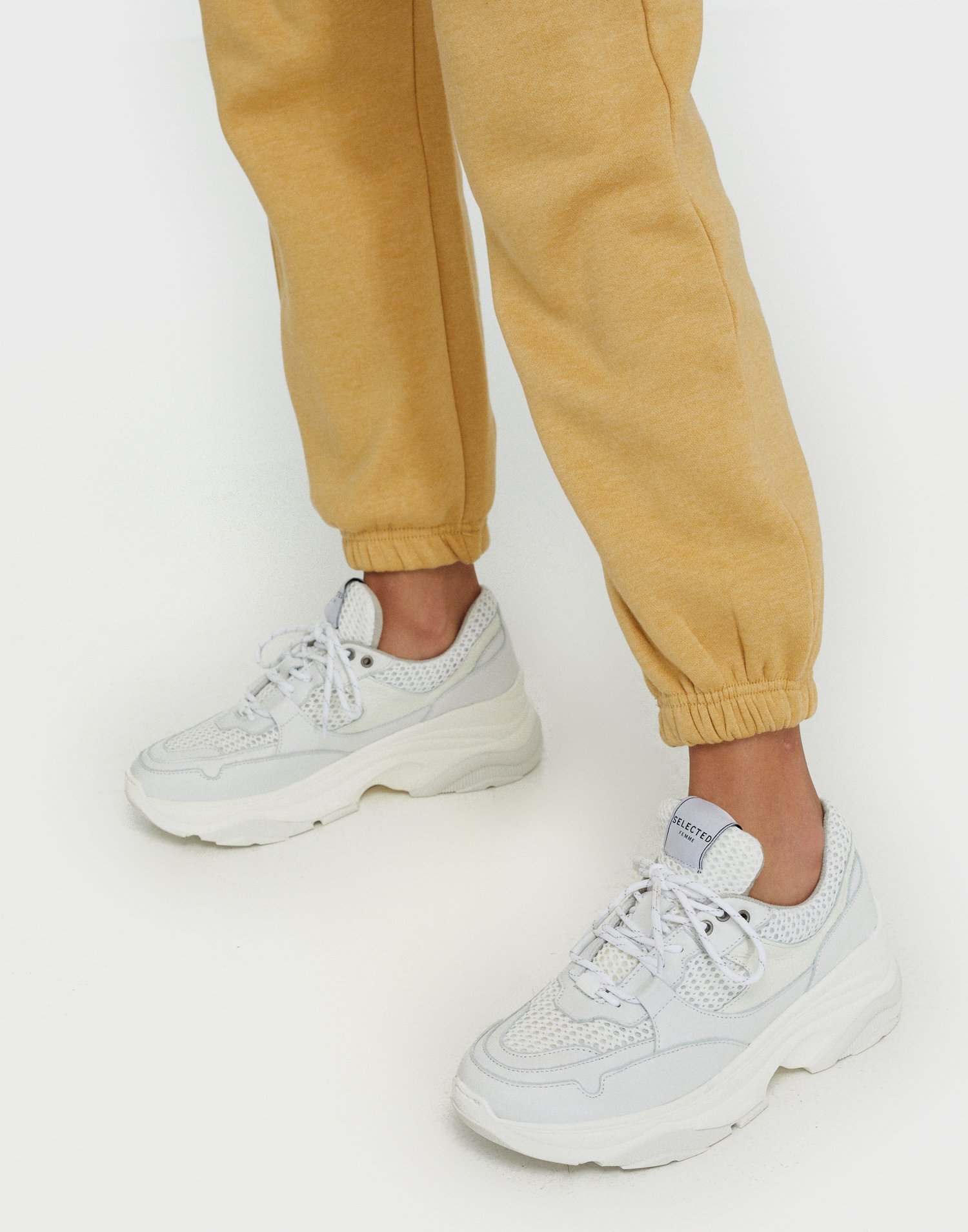 selected femme white trainers