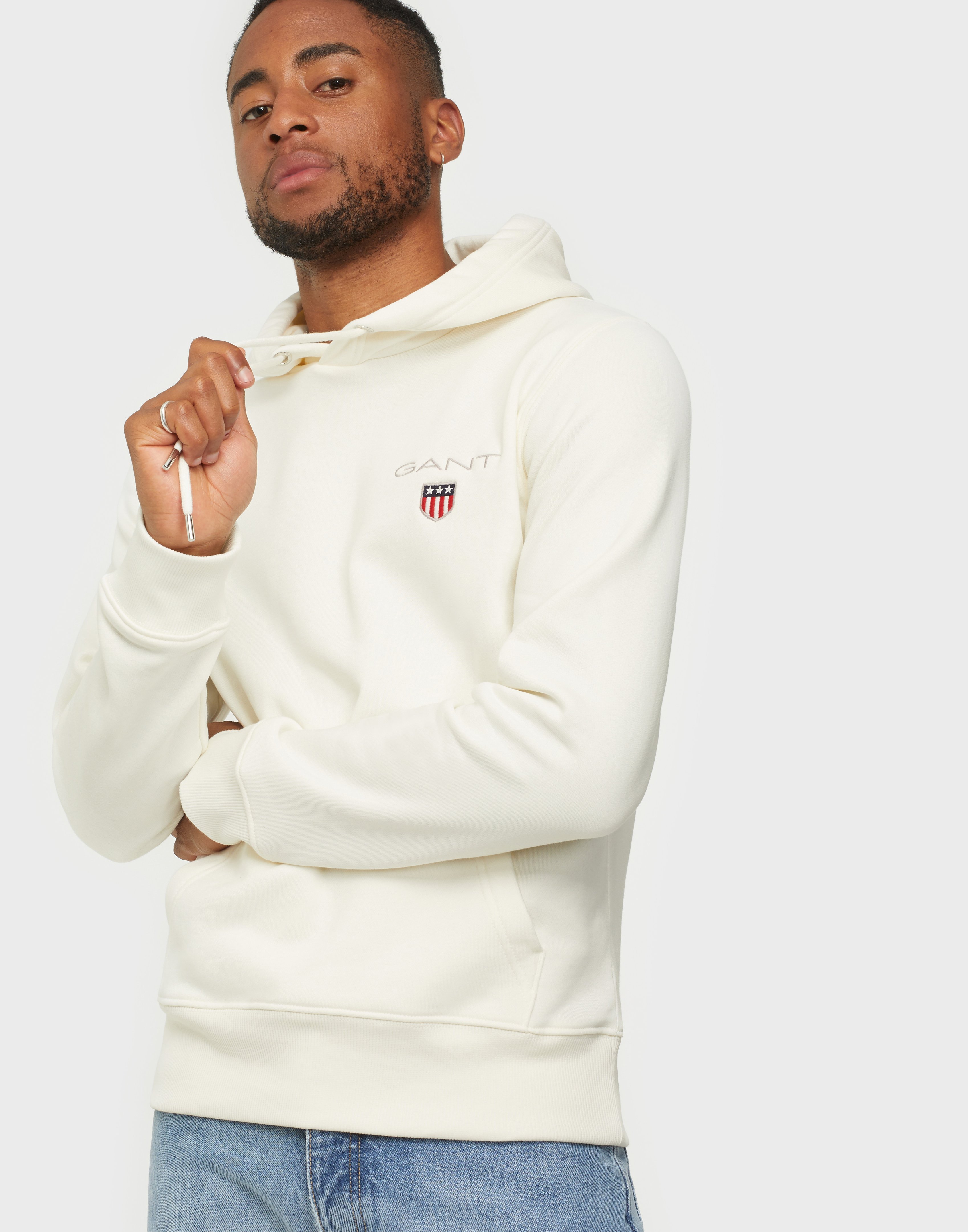 gant shield hoodie eggshell