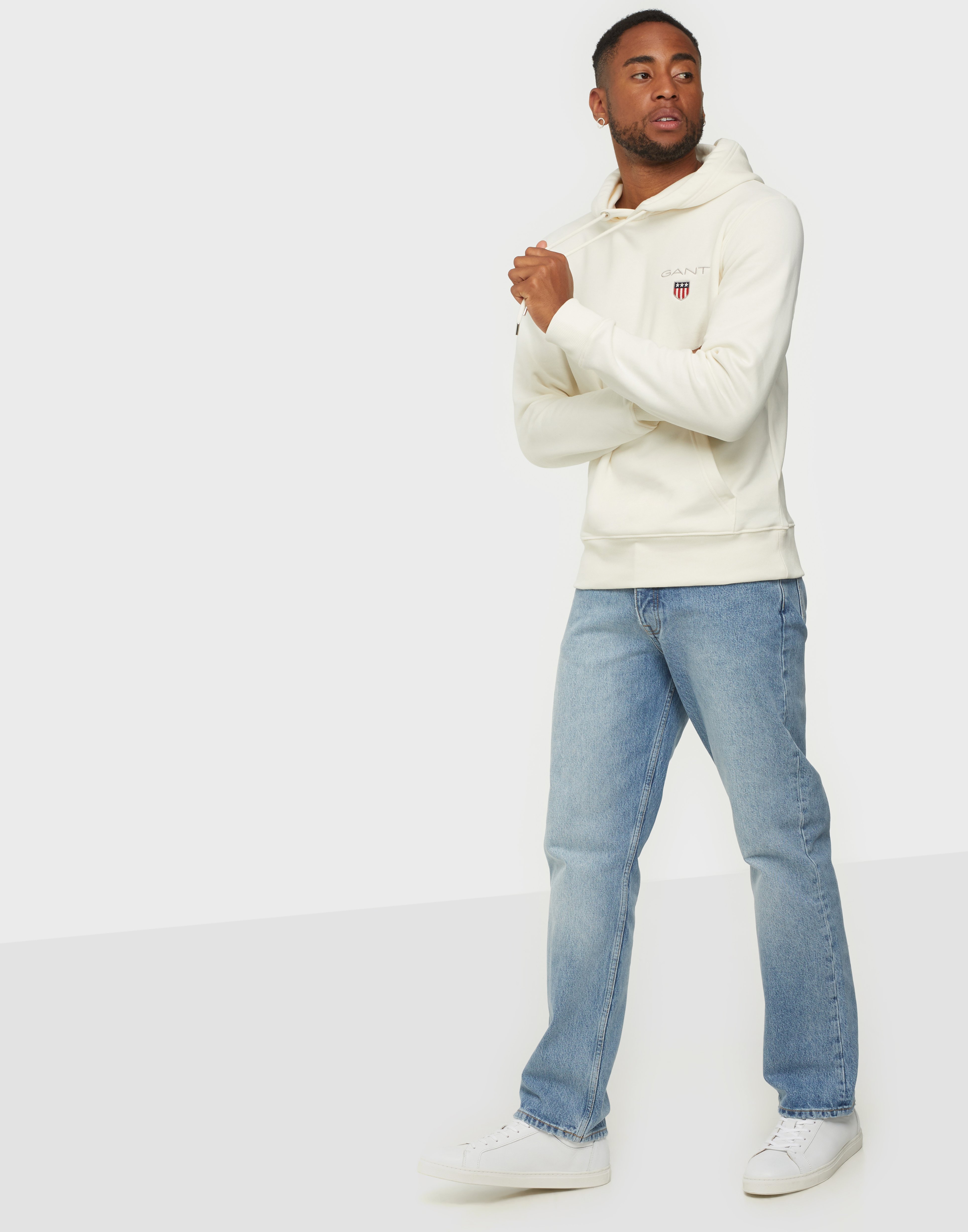 gant shield hoodie eggshell