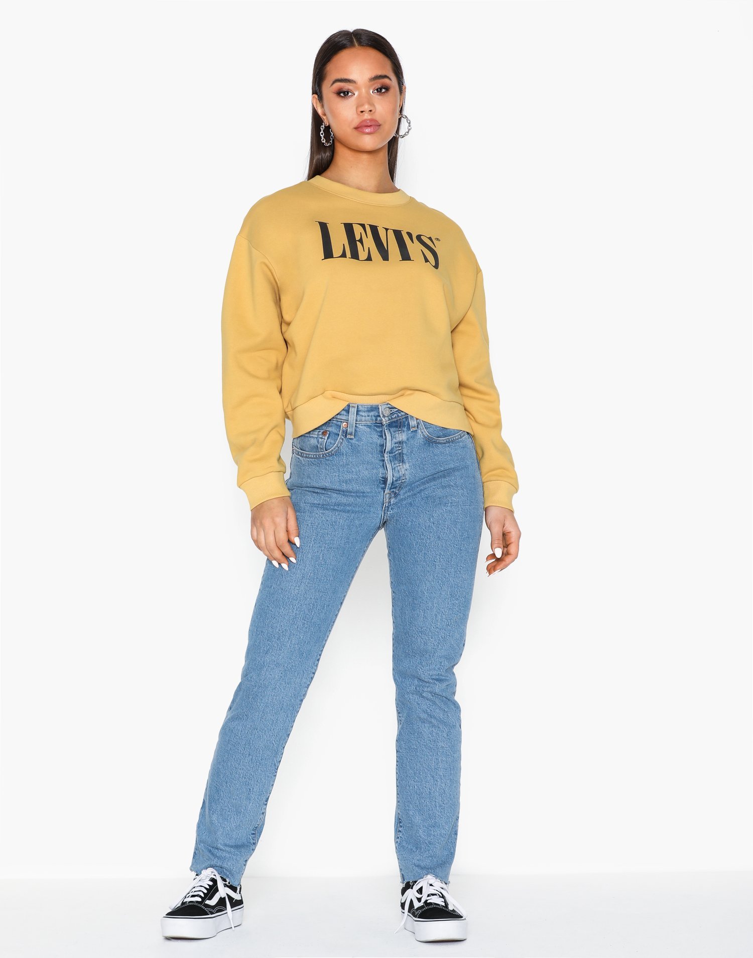 yellow levi jeans