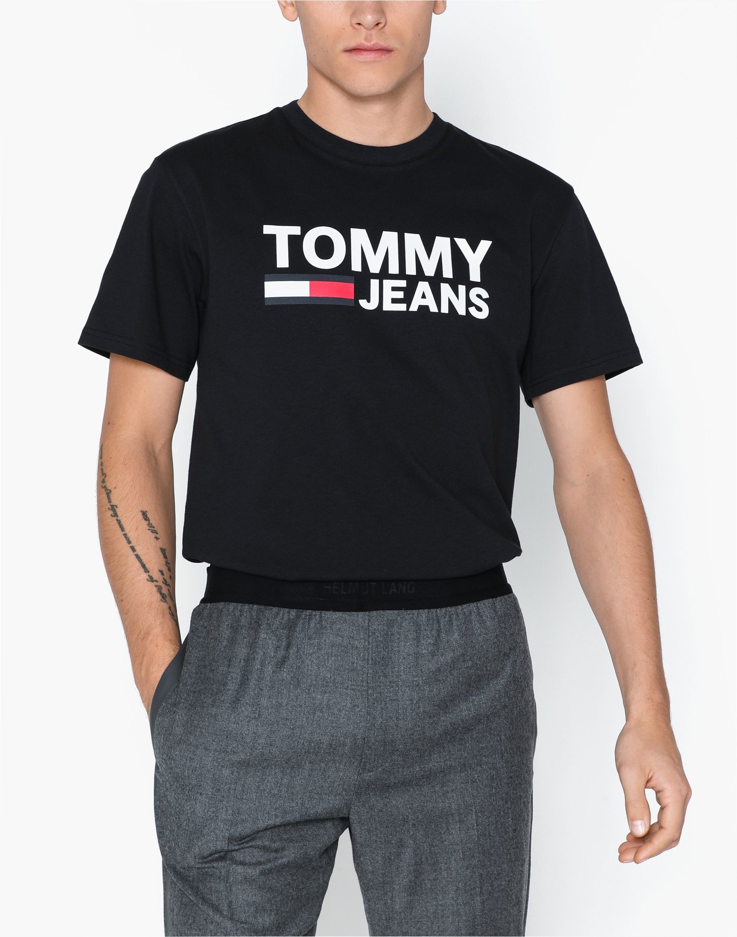 tommy jeans classics logo crew