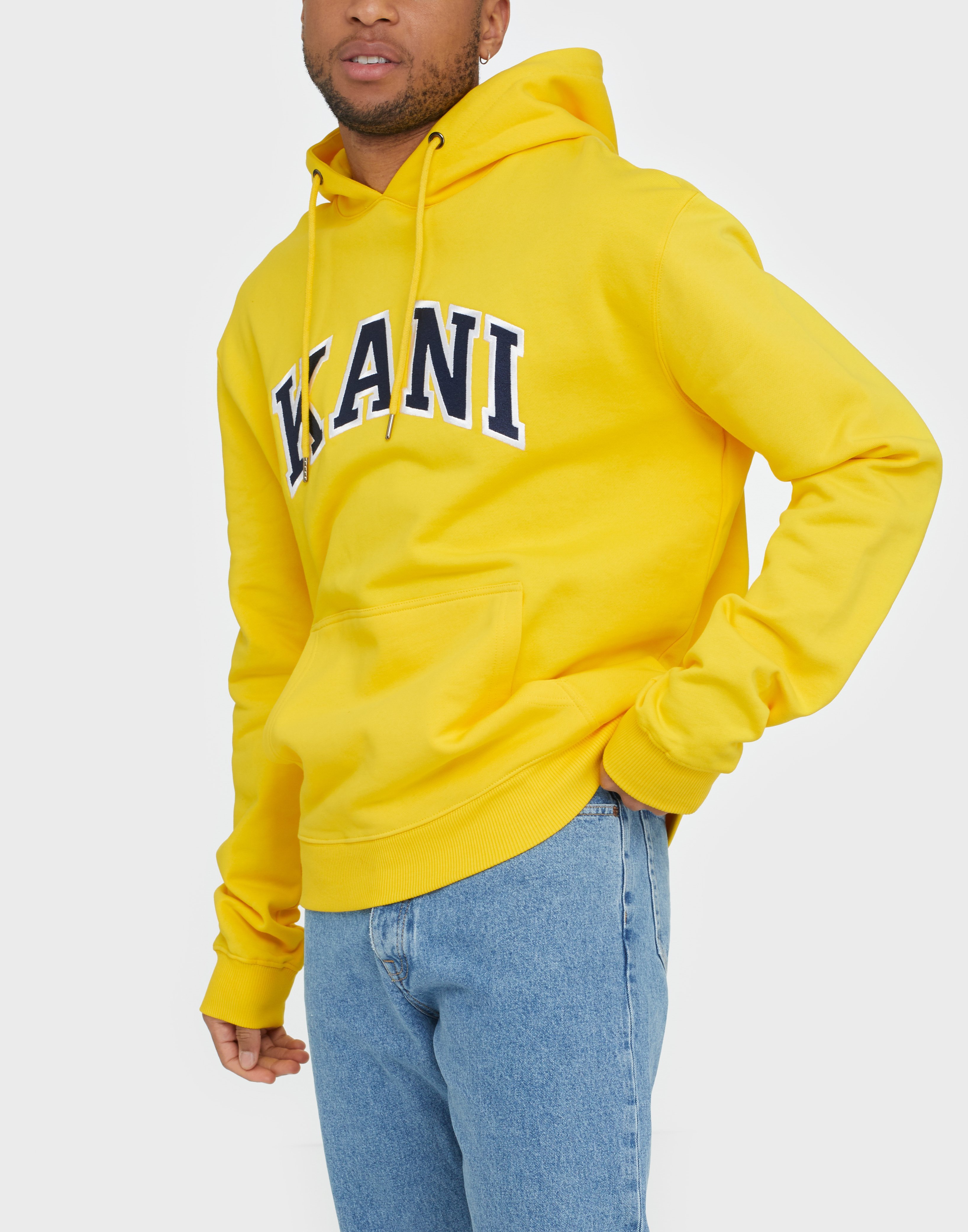 yellow college hoodie