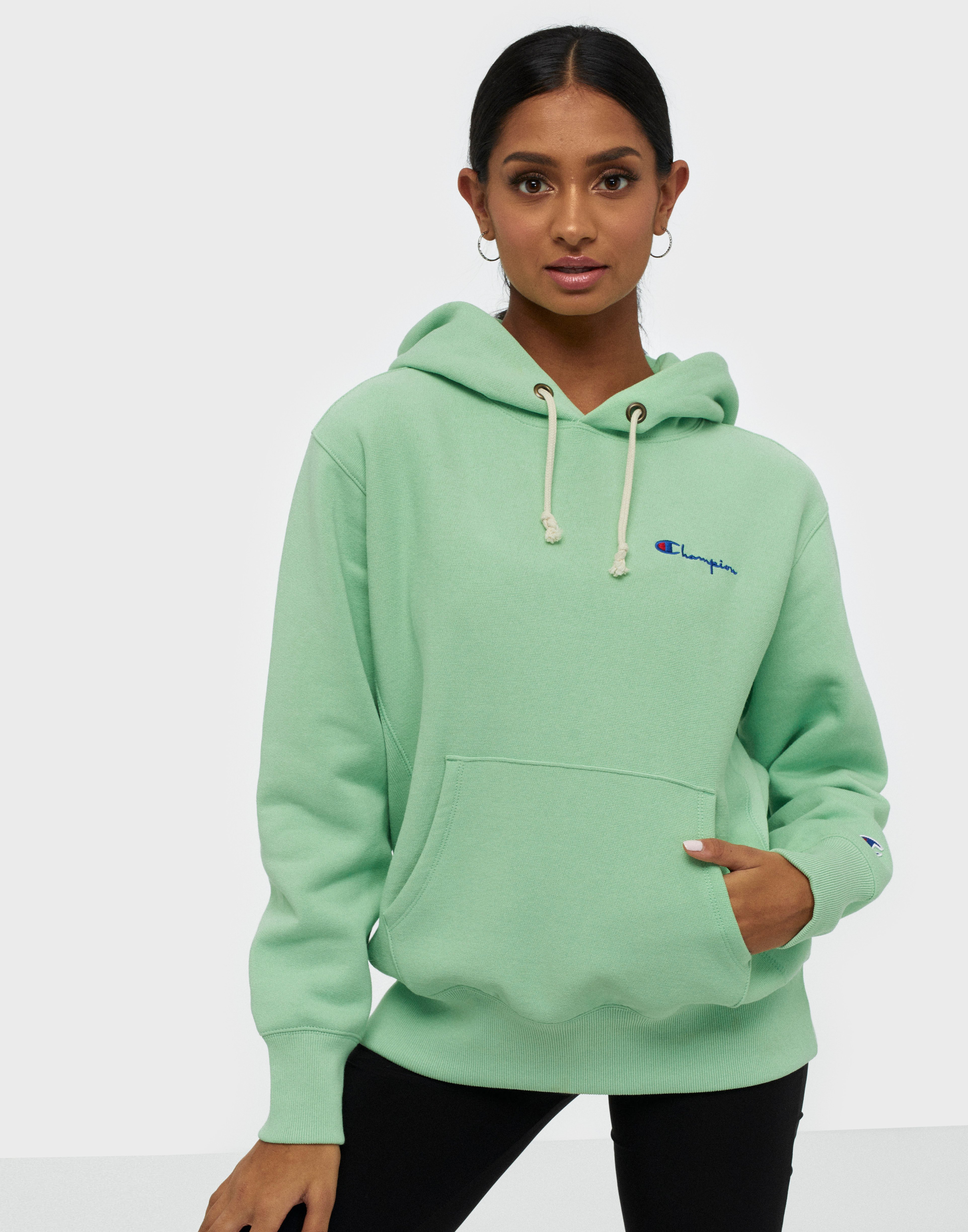 mint green champion sweater