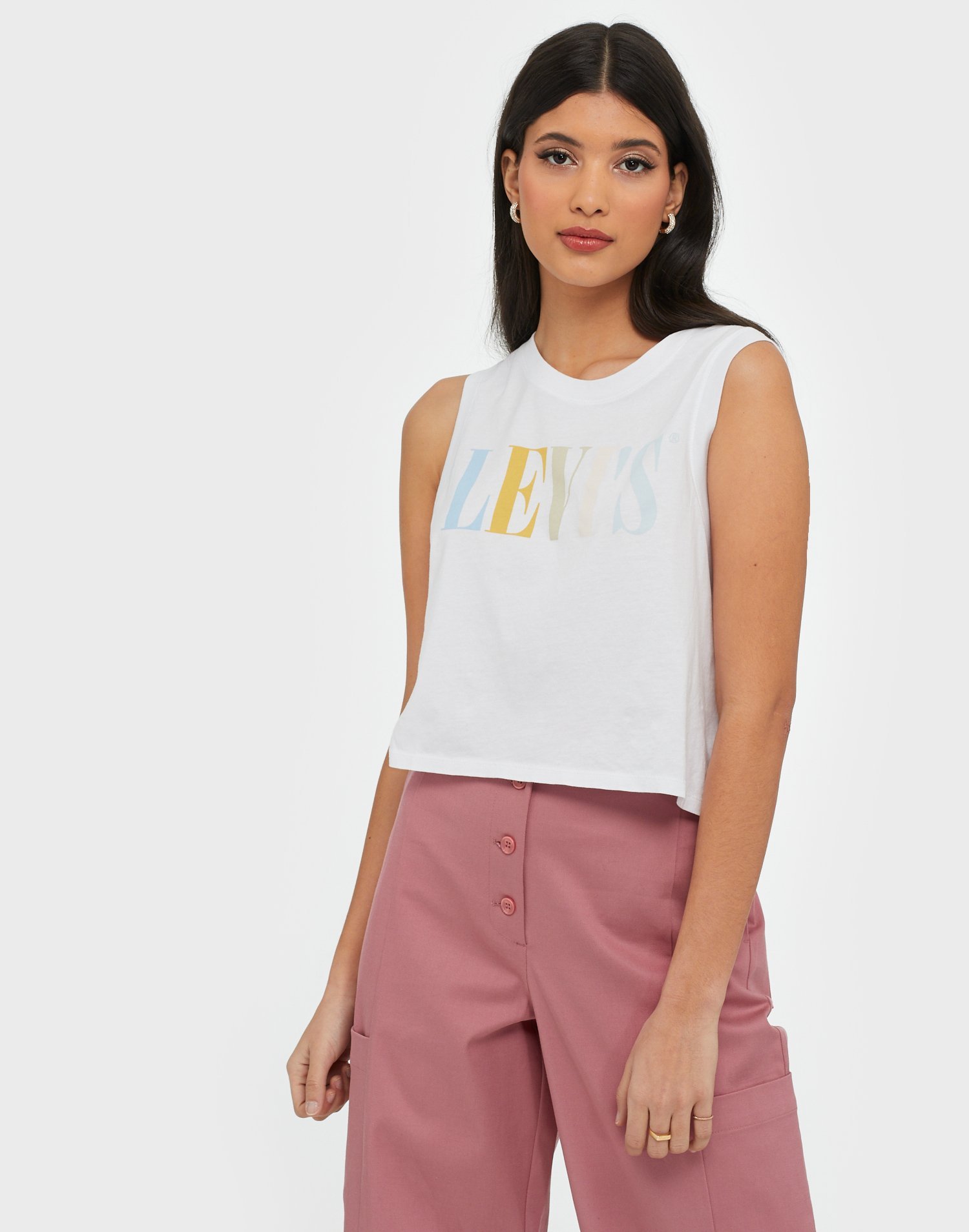 levi's graphic crop tank