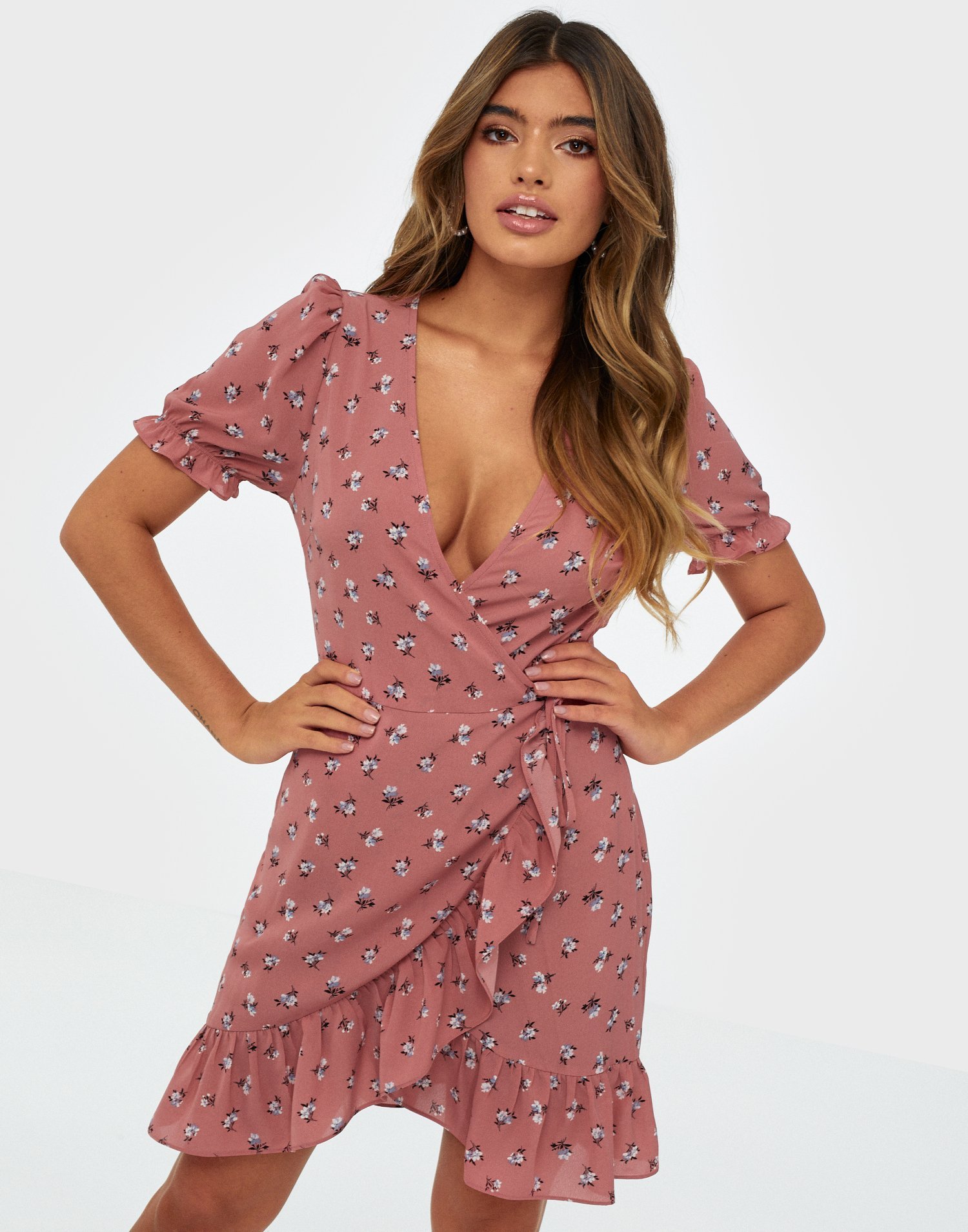Shop NLY Trend Printed Wrap Dress 