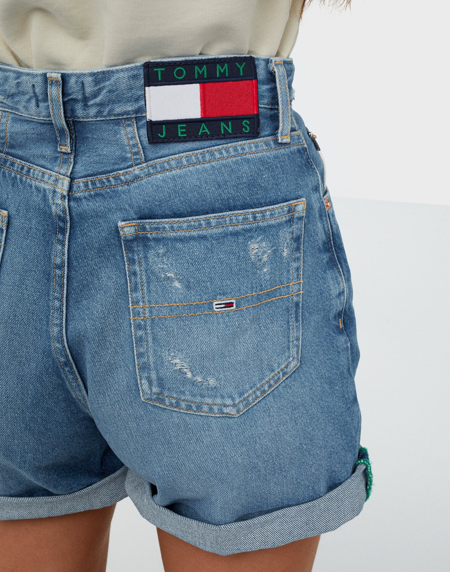 tommy denim shorts