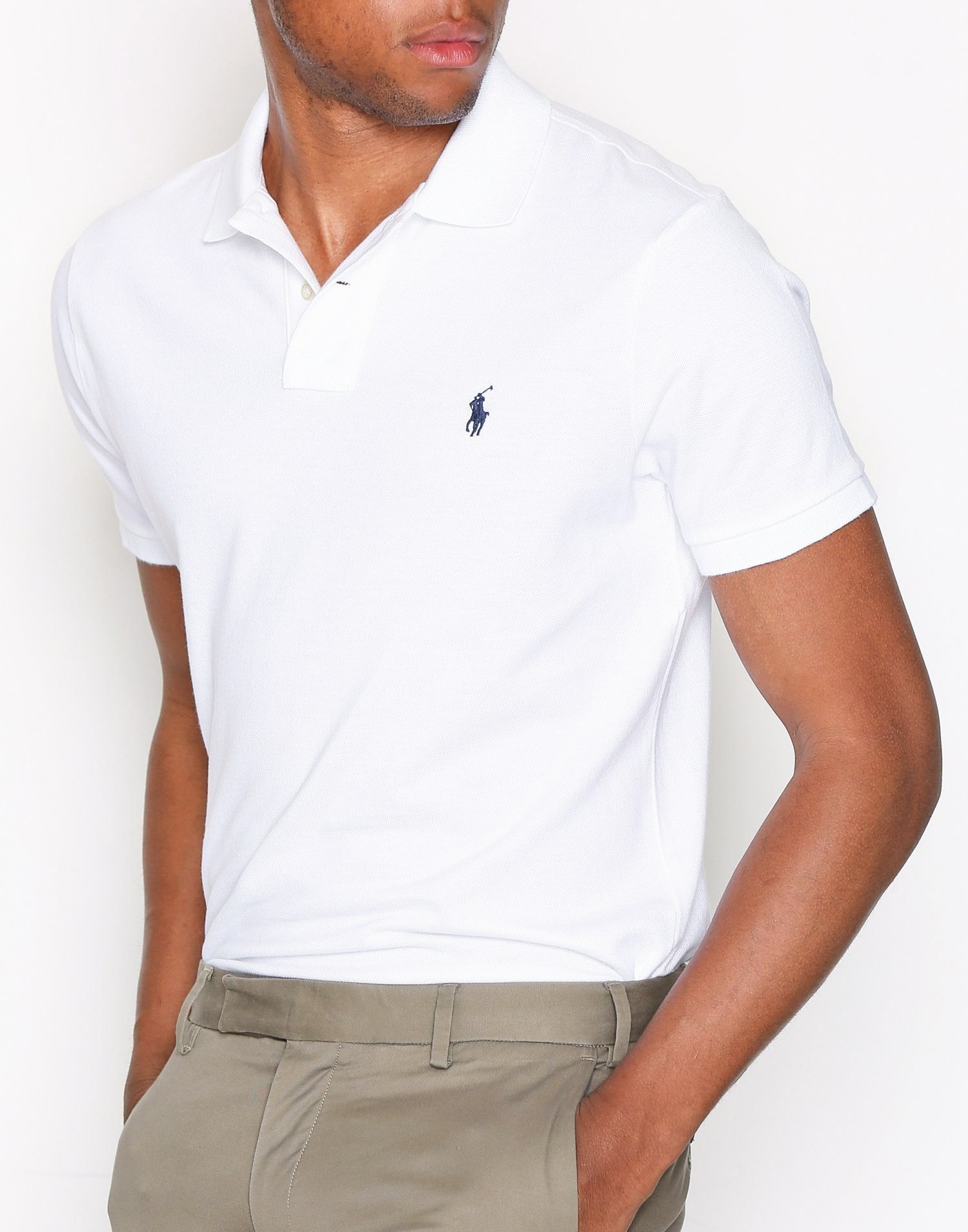 white polo khaki pants