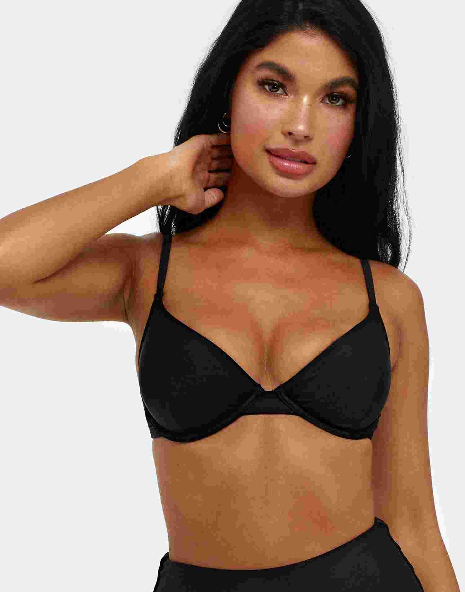 black wired bikini top