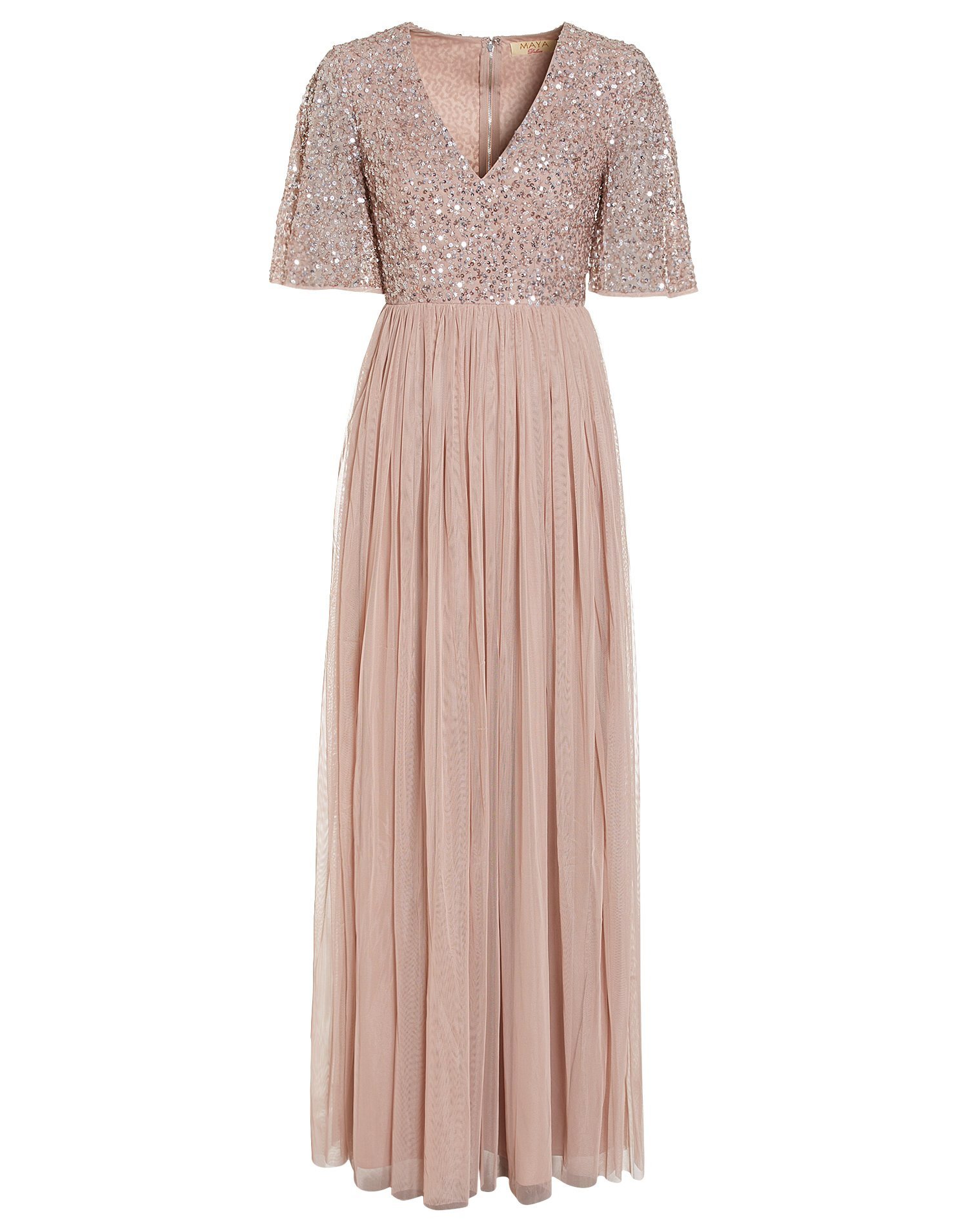 delicate sequin maxi dress