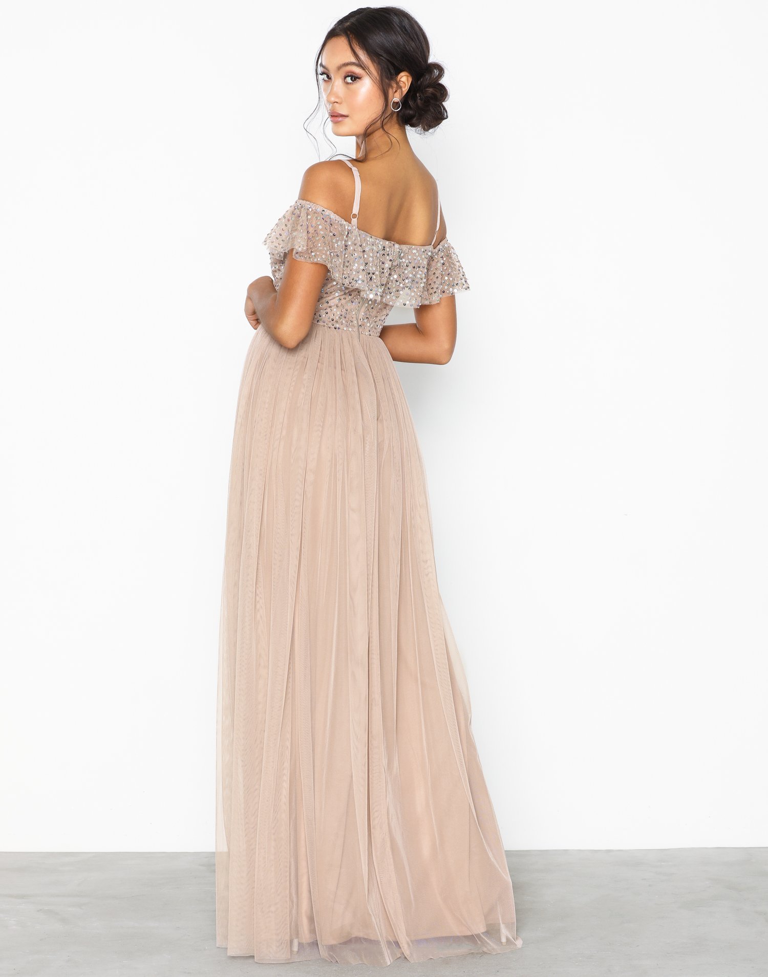 maya cold shoulder maxi dress