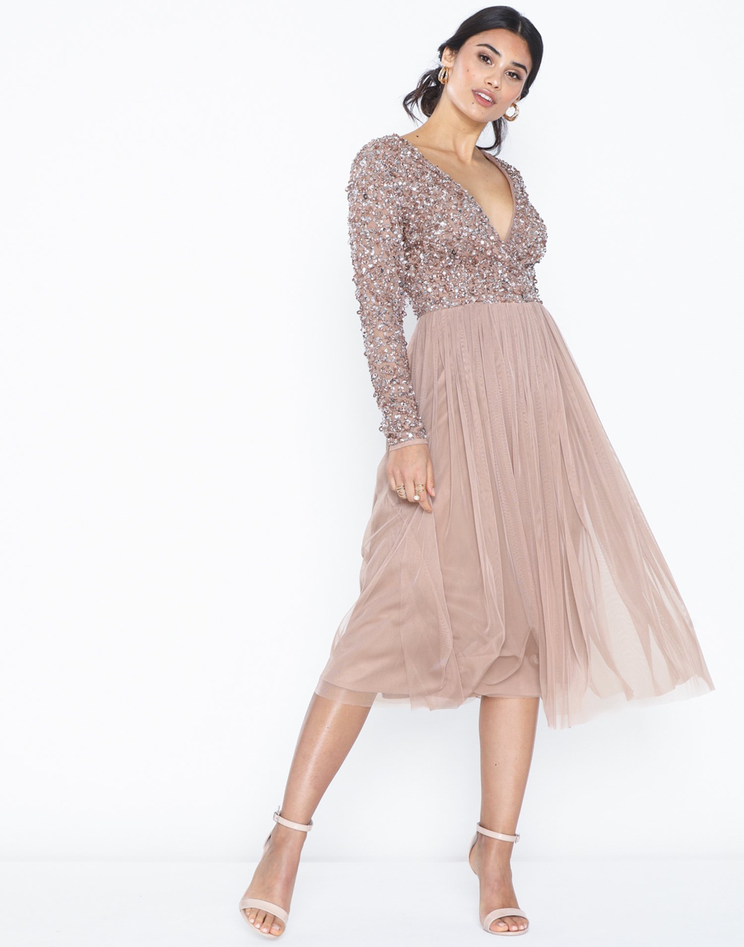 maya deluxe midi dress