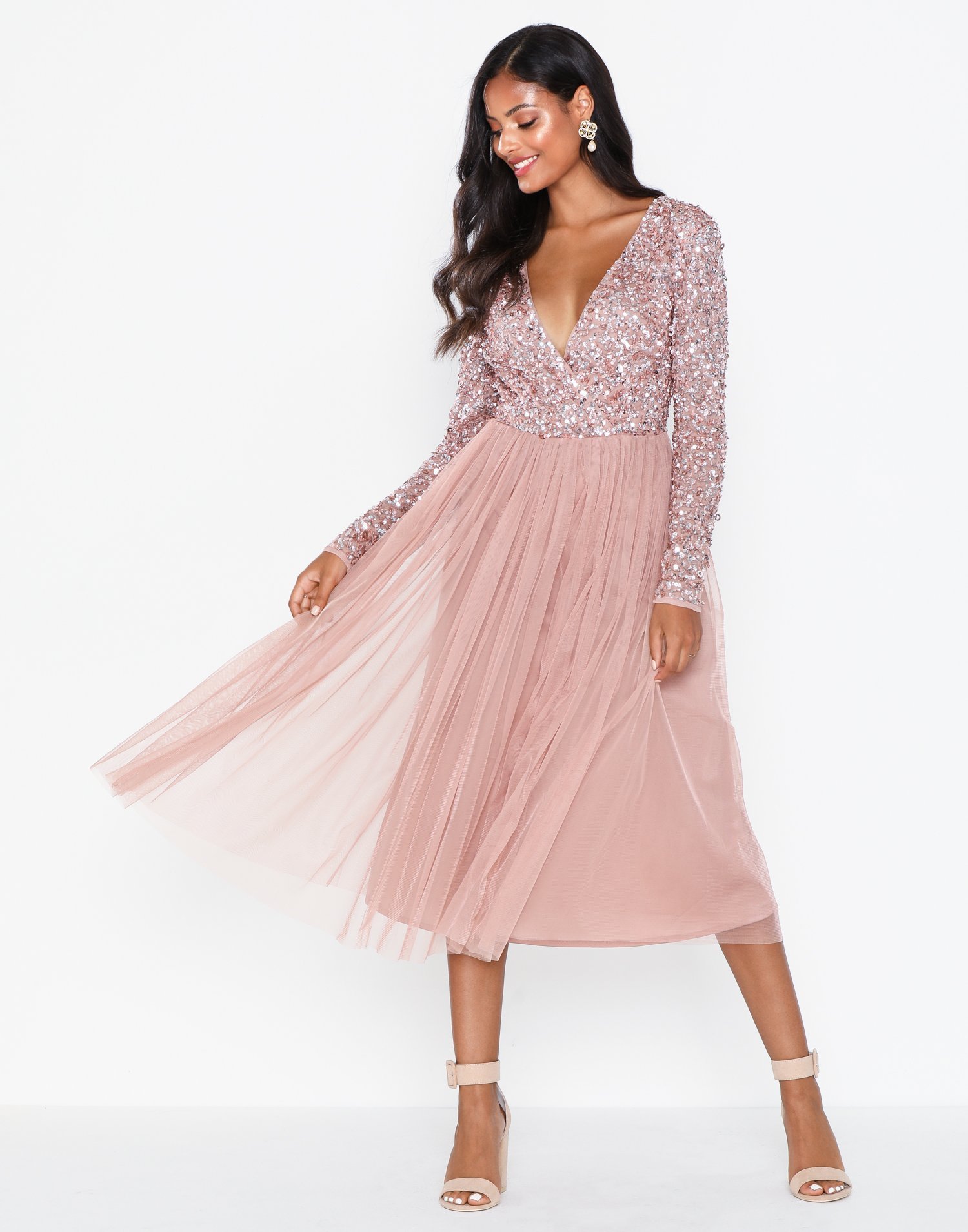 maya deluxe midi dress
