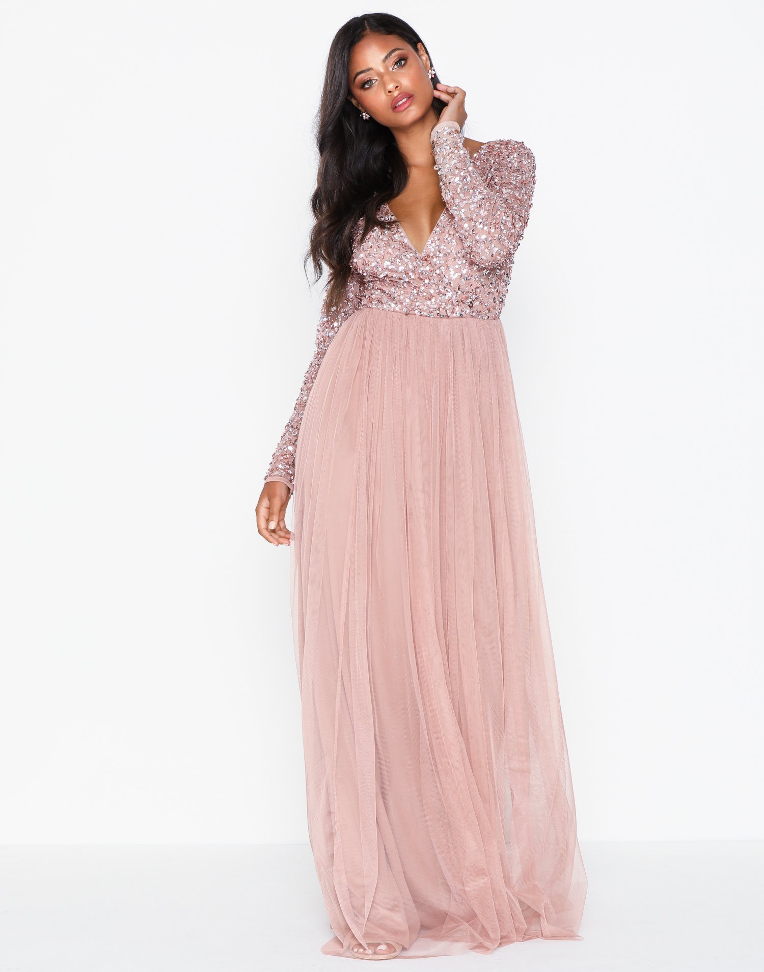maya wrap maxi dress