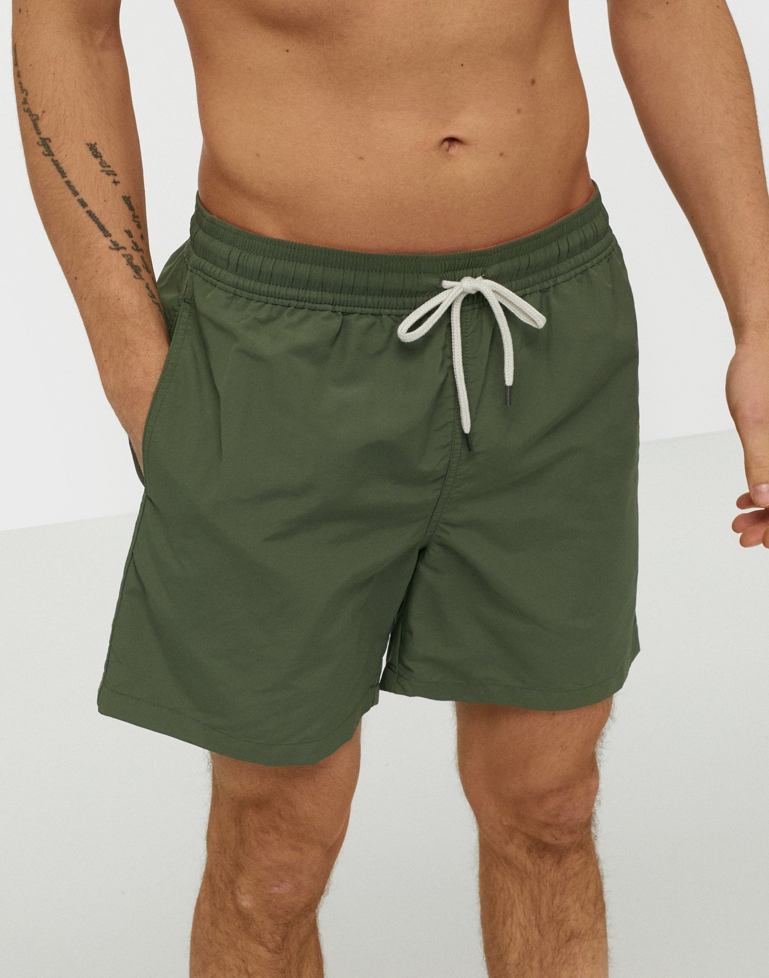 ralph lauren olive swim shorts