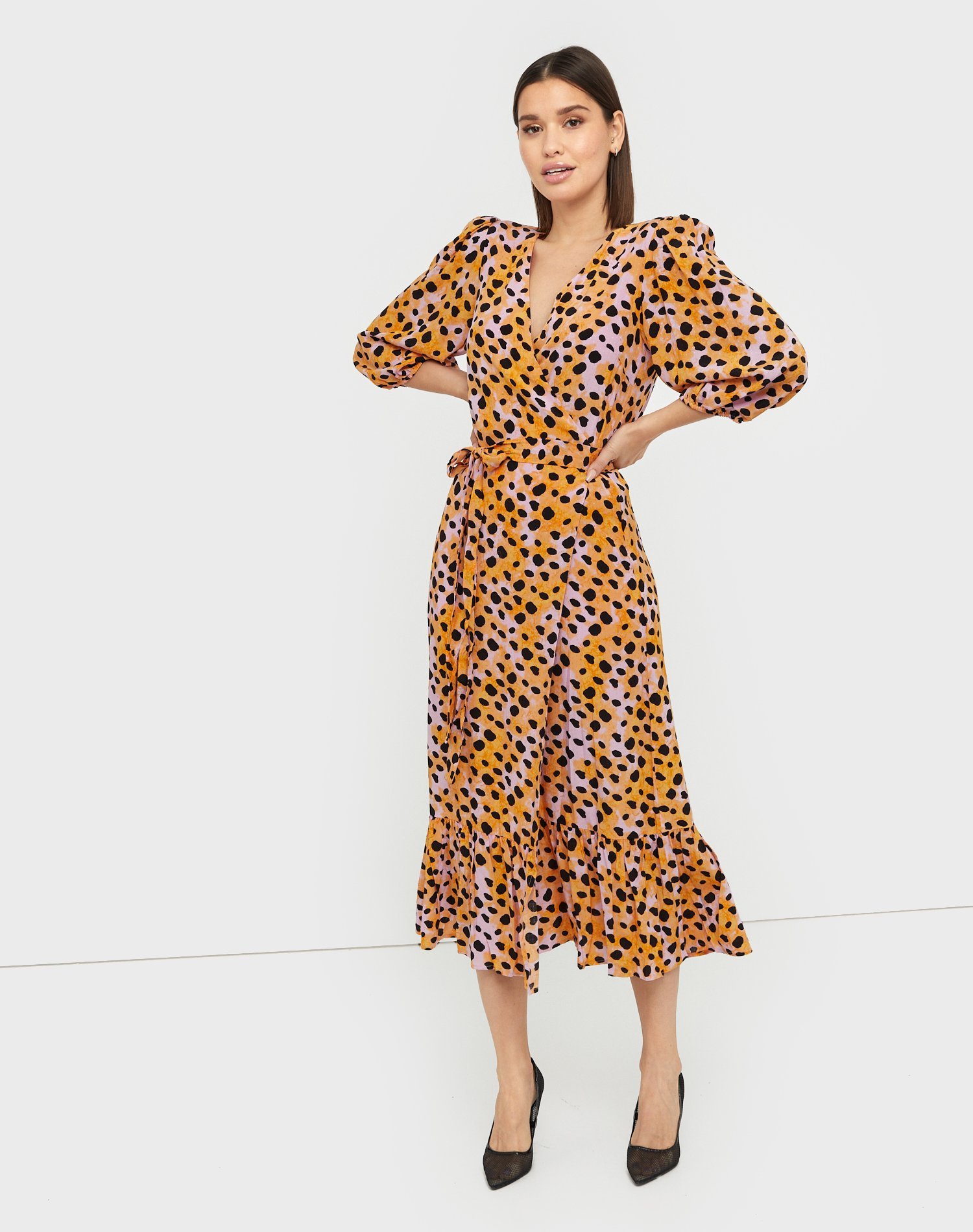 gestuz wrap dress