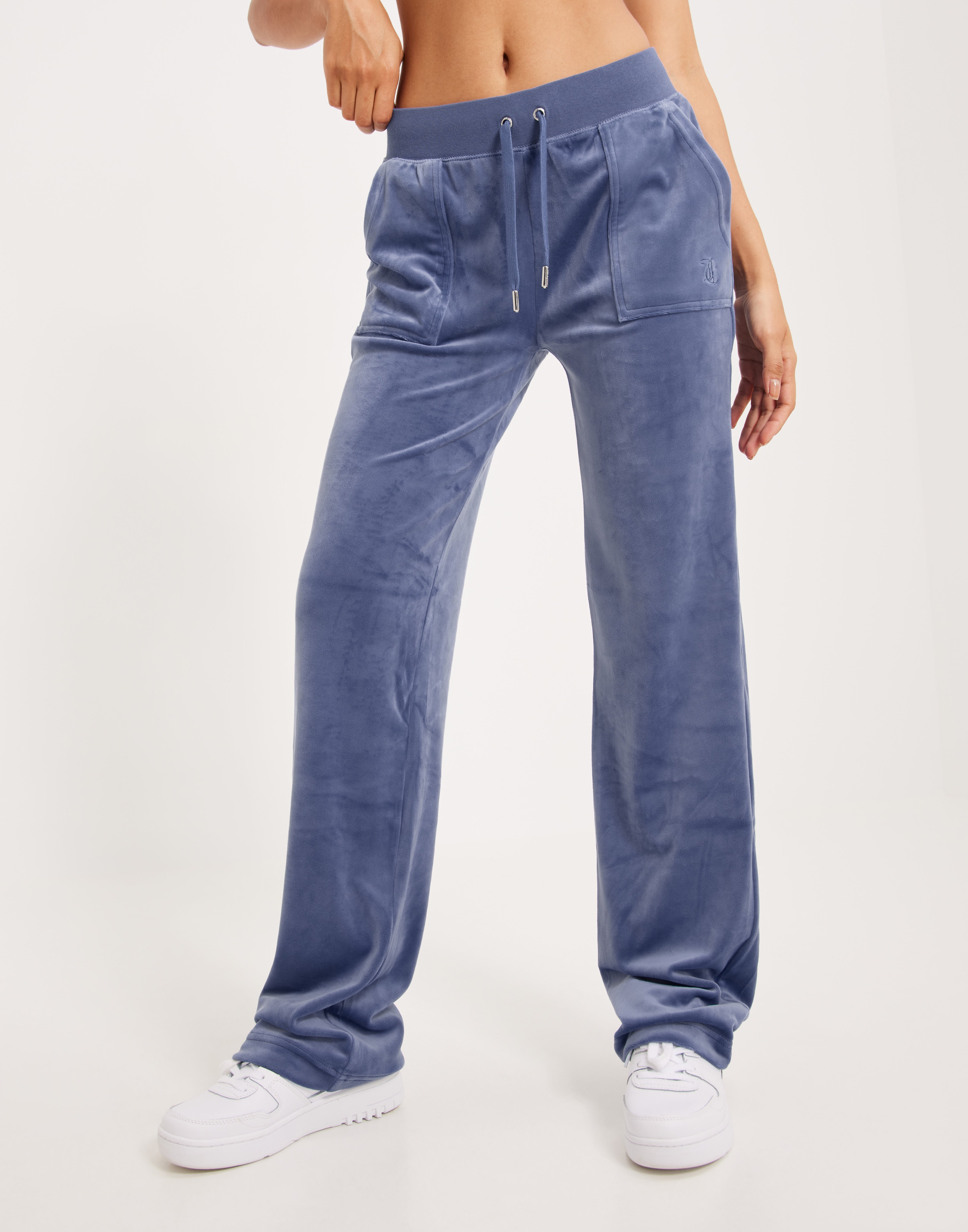Del Ray Classic Velour Pant - Grey/Blue - Nelly.com