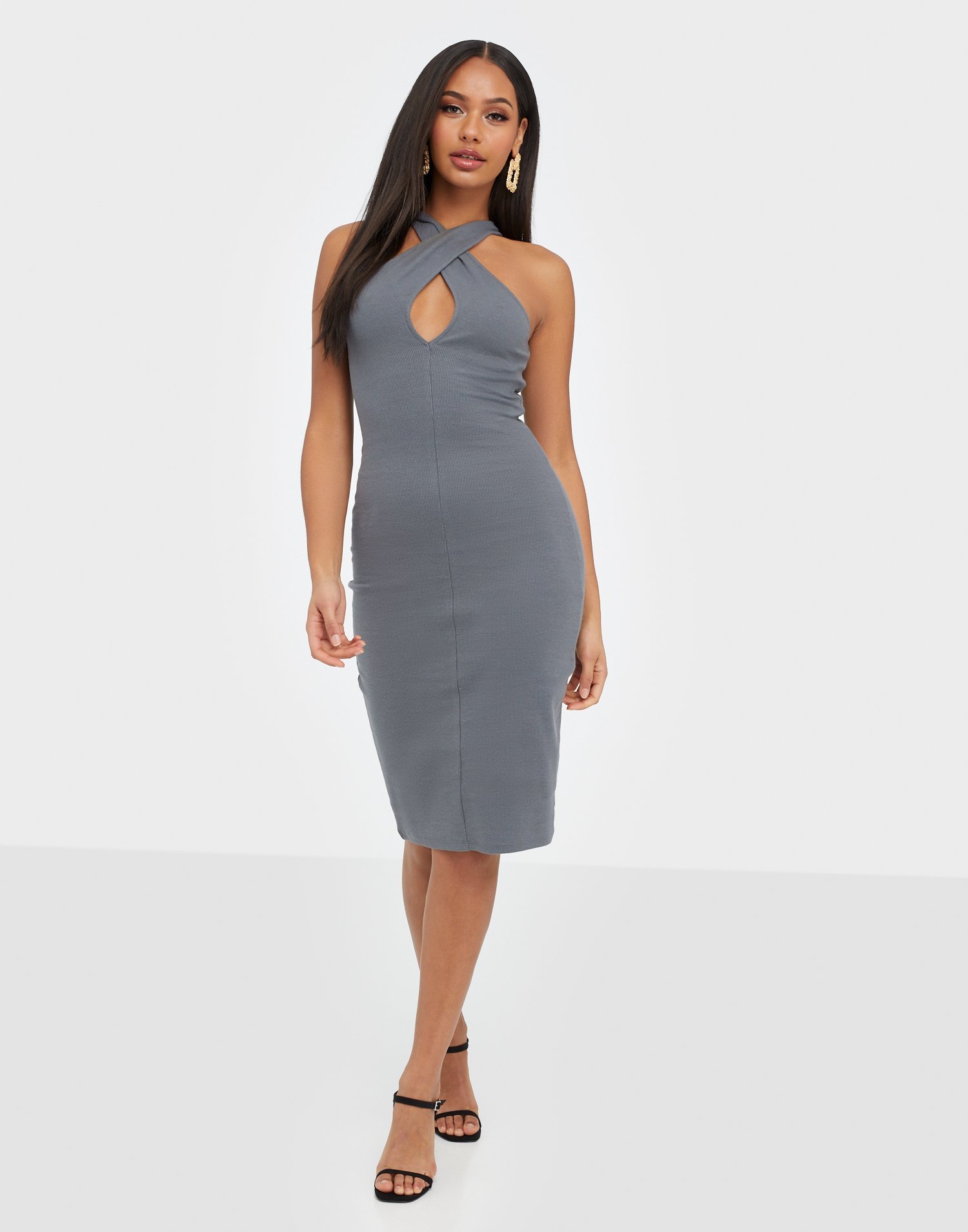 wrap neckline dress