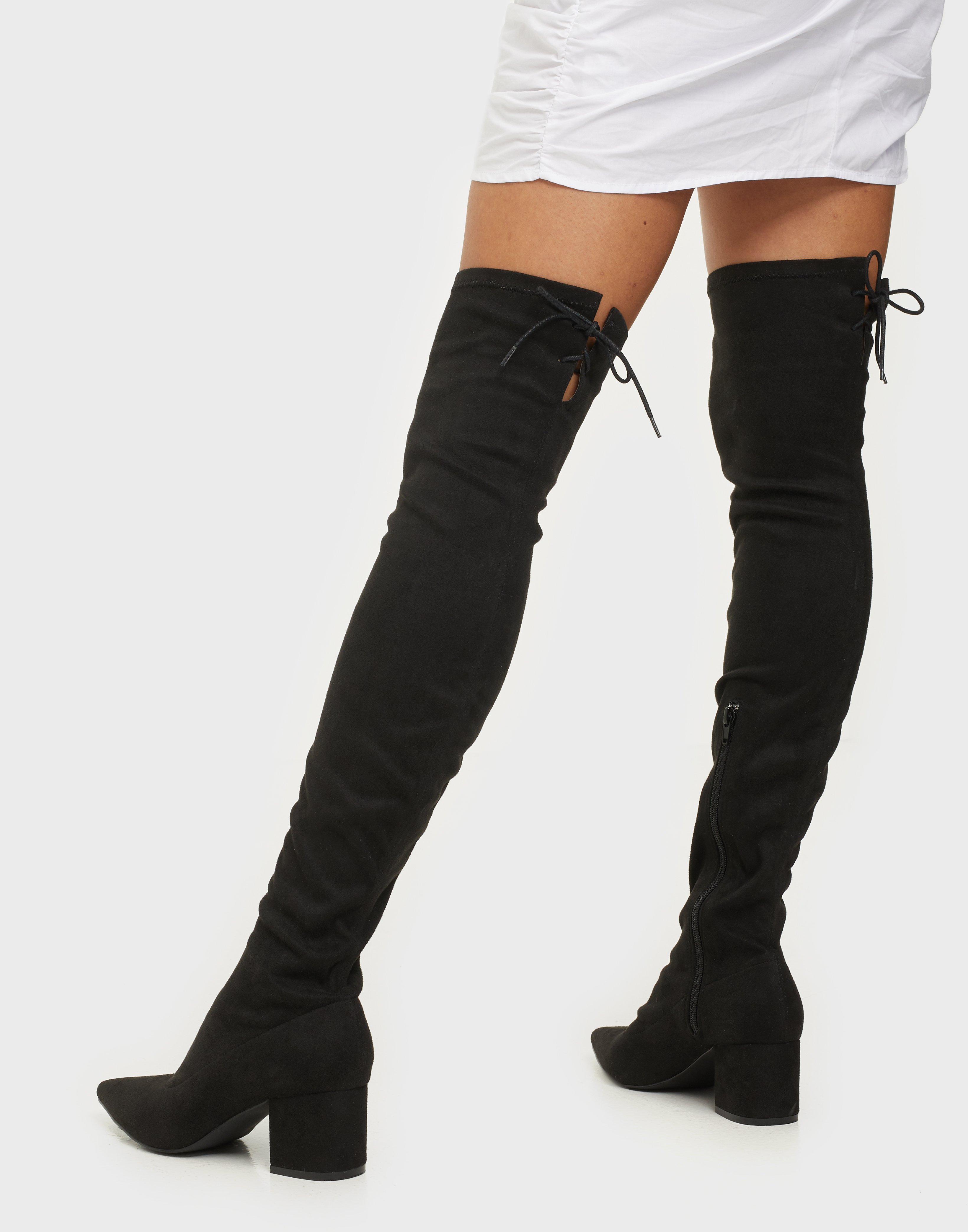 block heel thigh boot