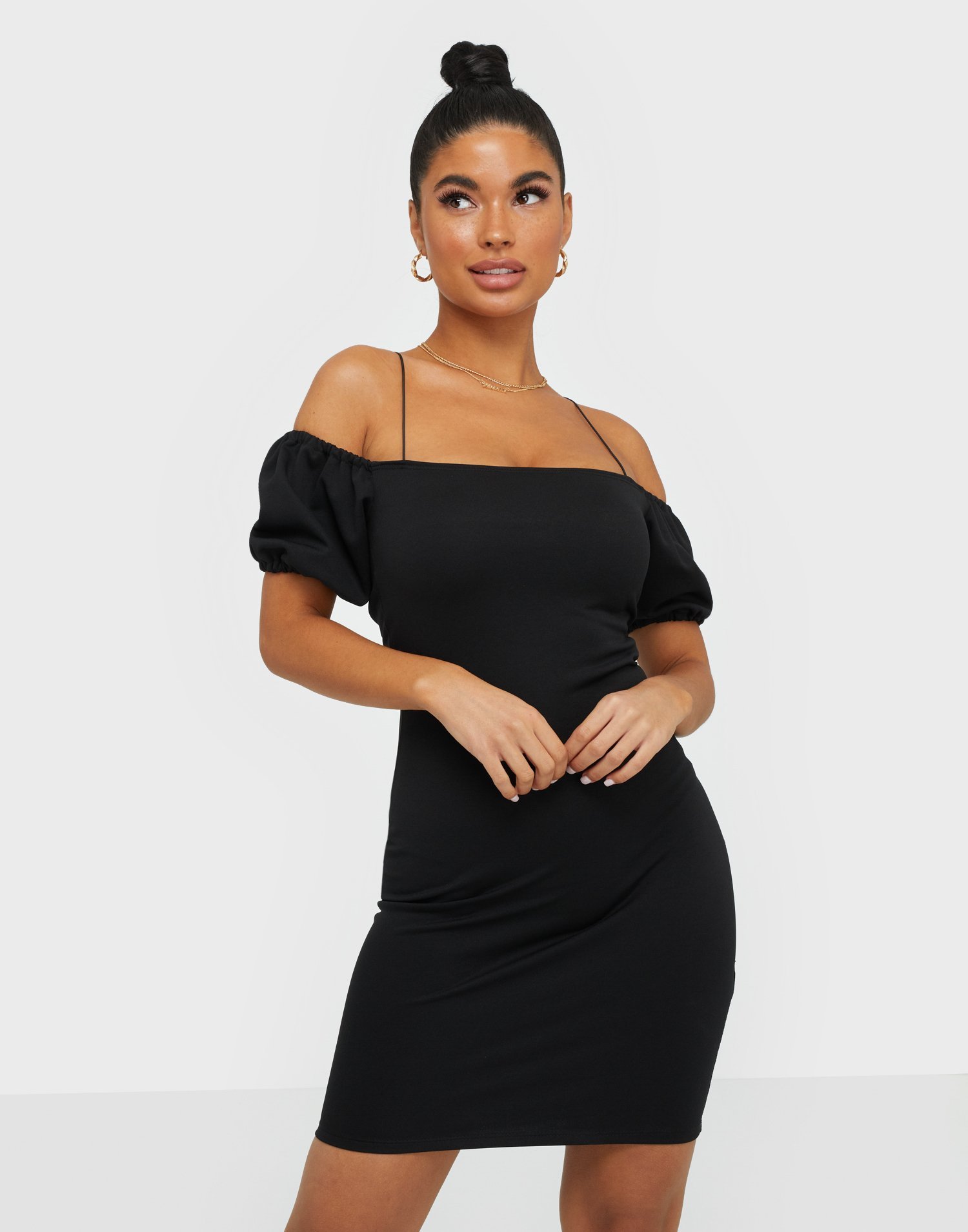 little black dress off the shoulder