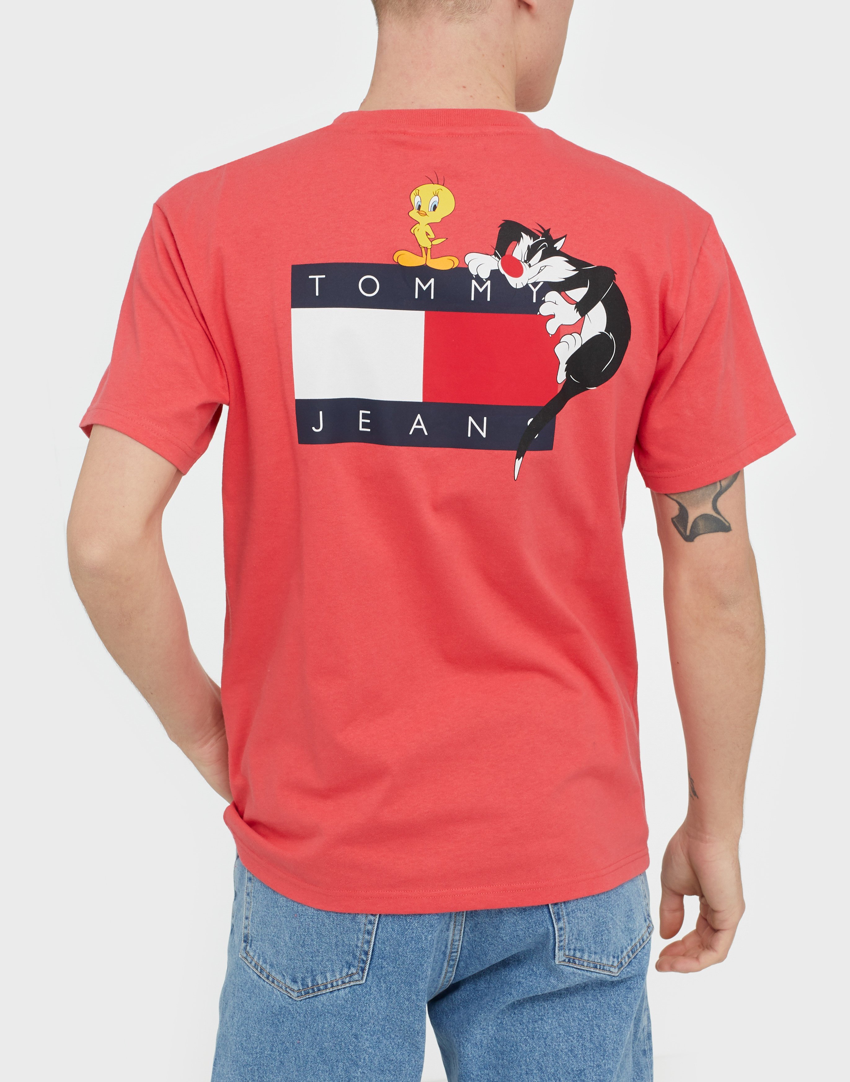 Shop Tommy Jeans Tjm Looney Tunes Tee Red Nlyman Com