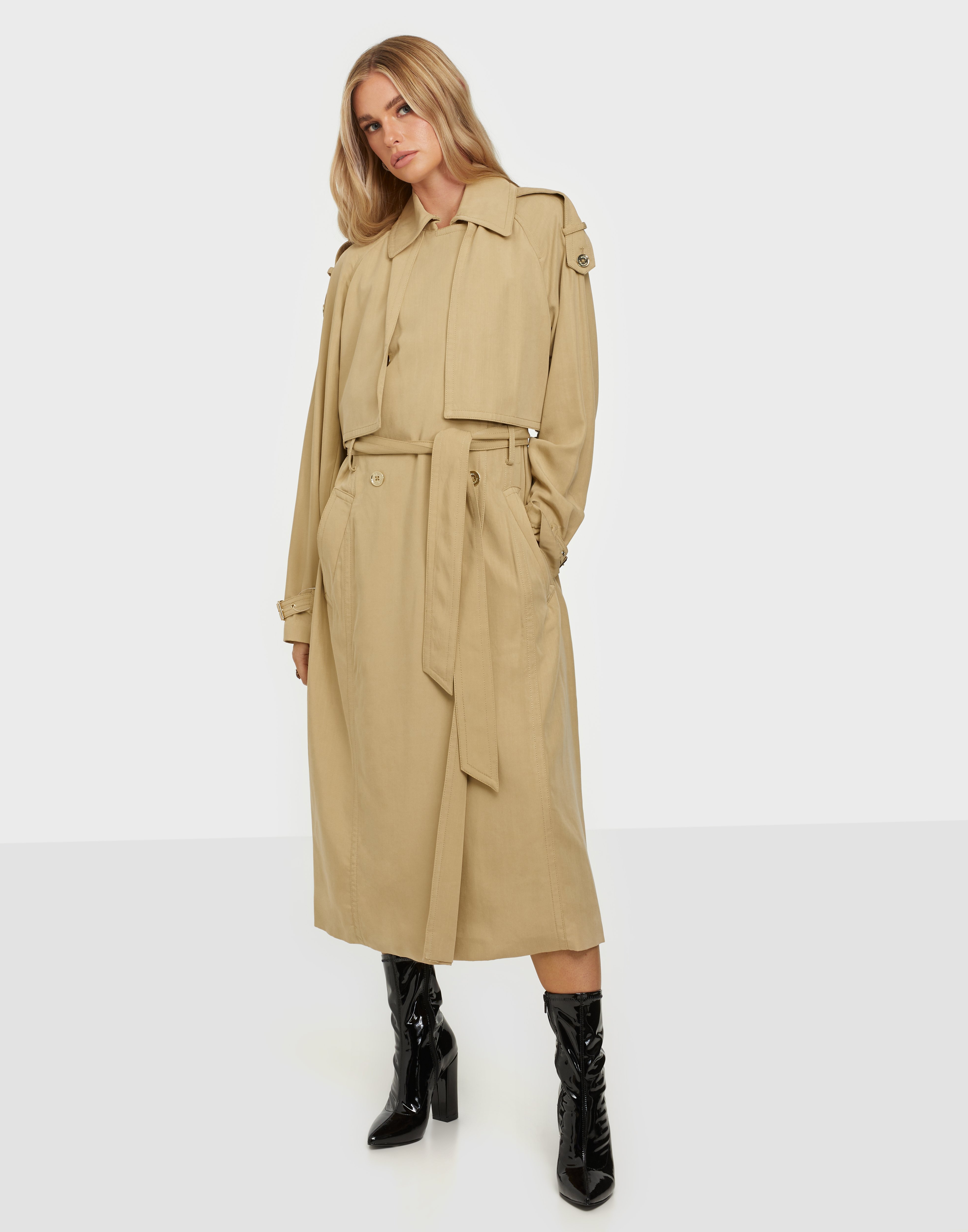 michael kors khaki trench coat