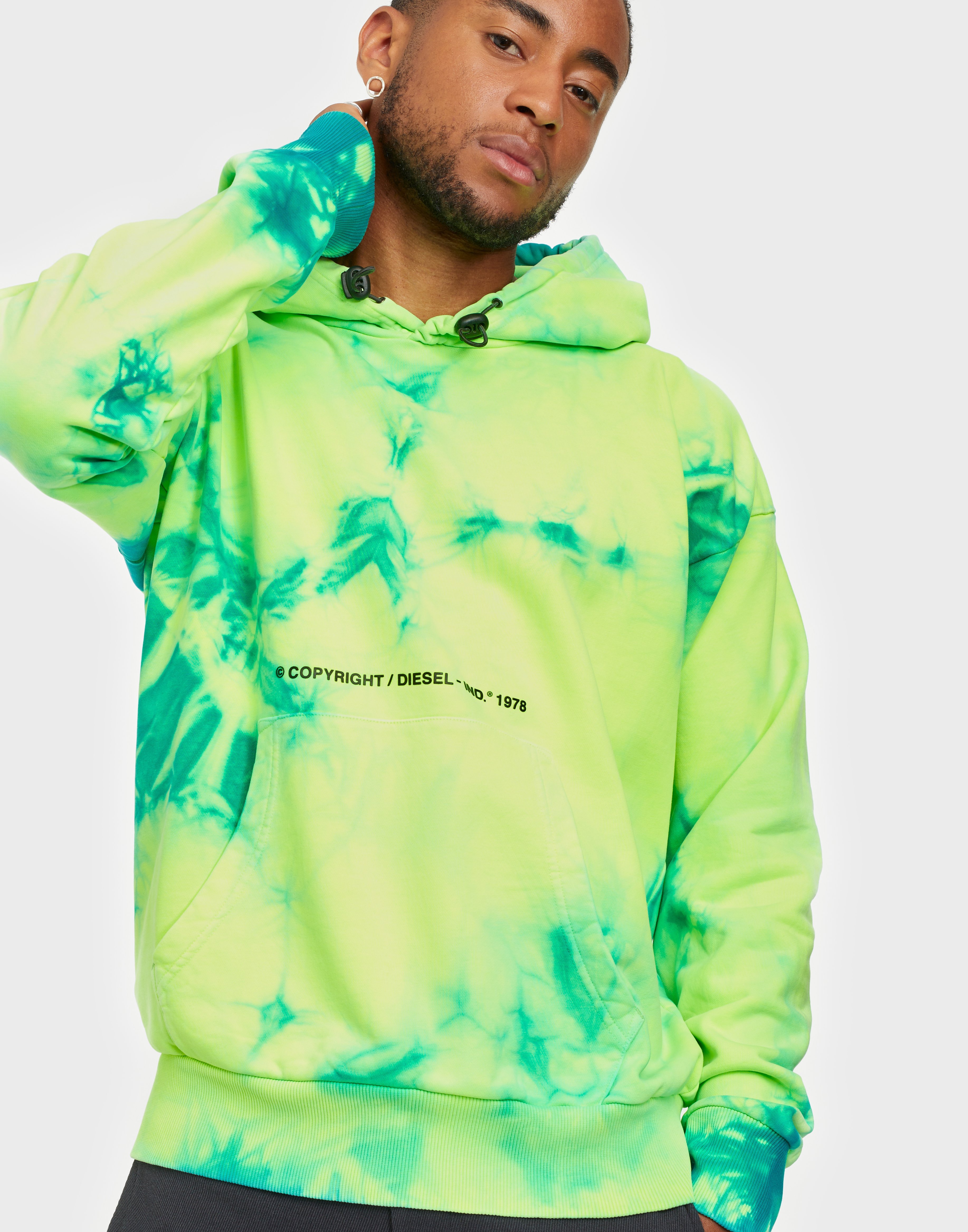 diesel green hoodie