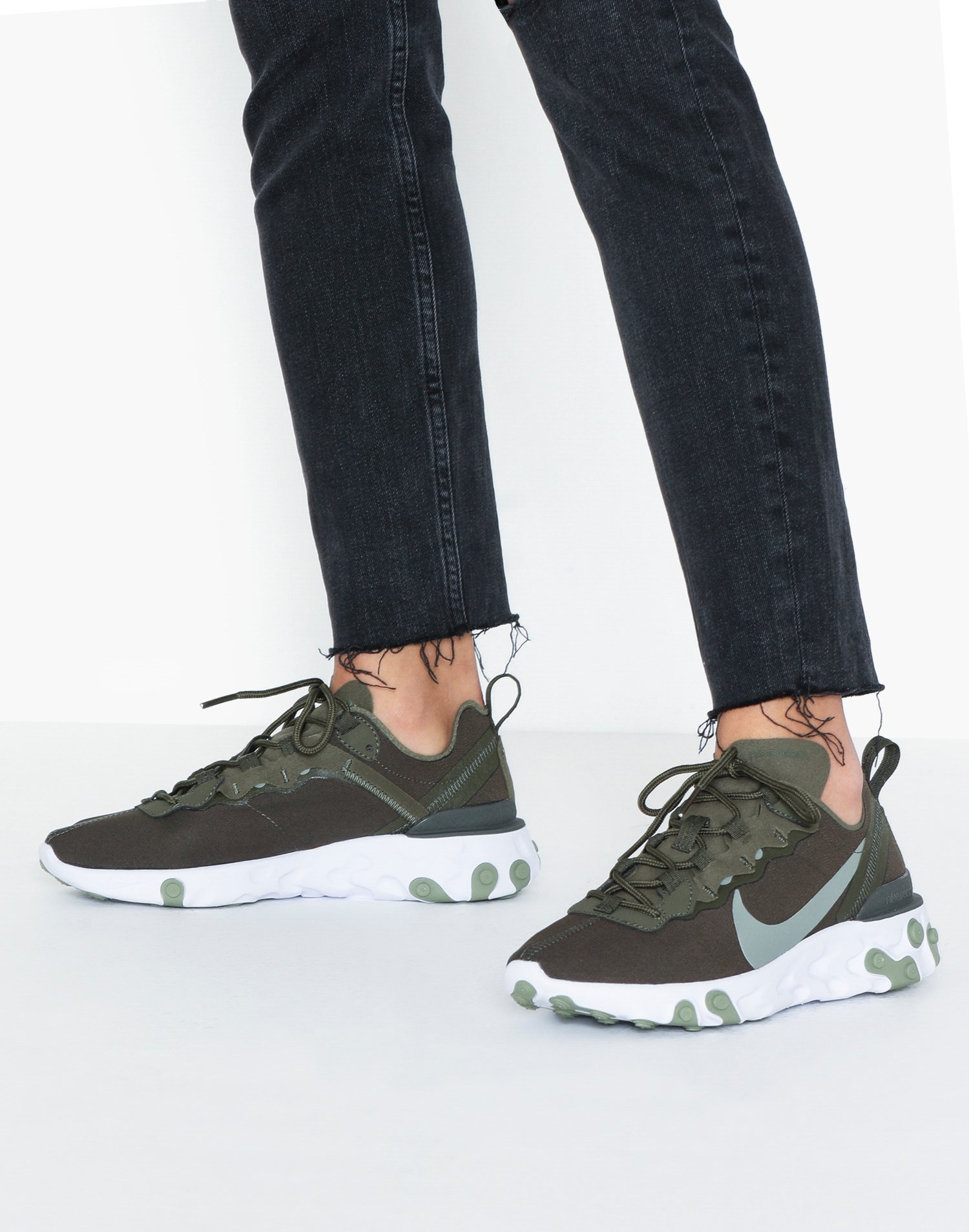 khaki react element 55 trainers