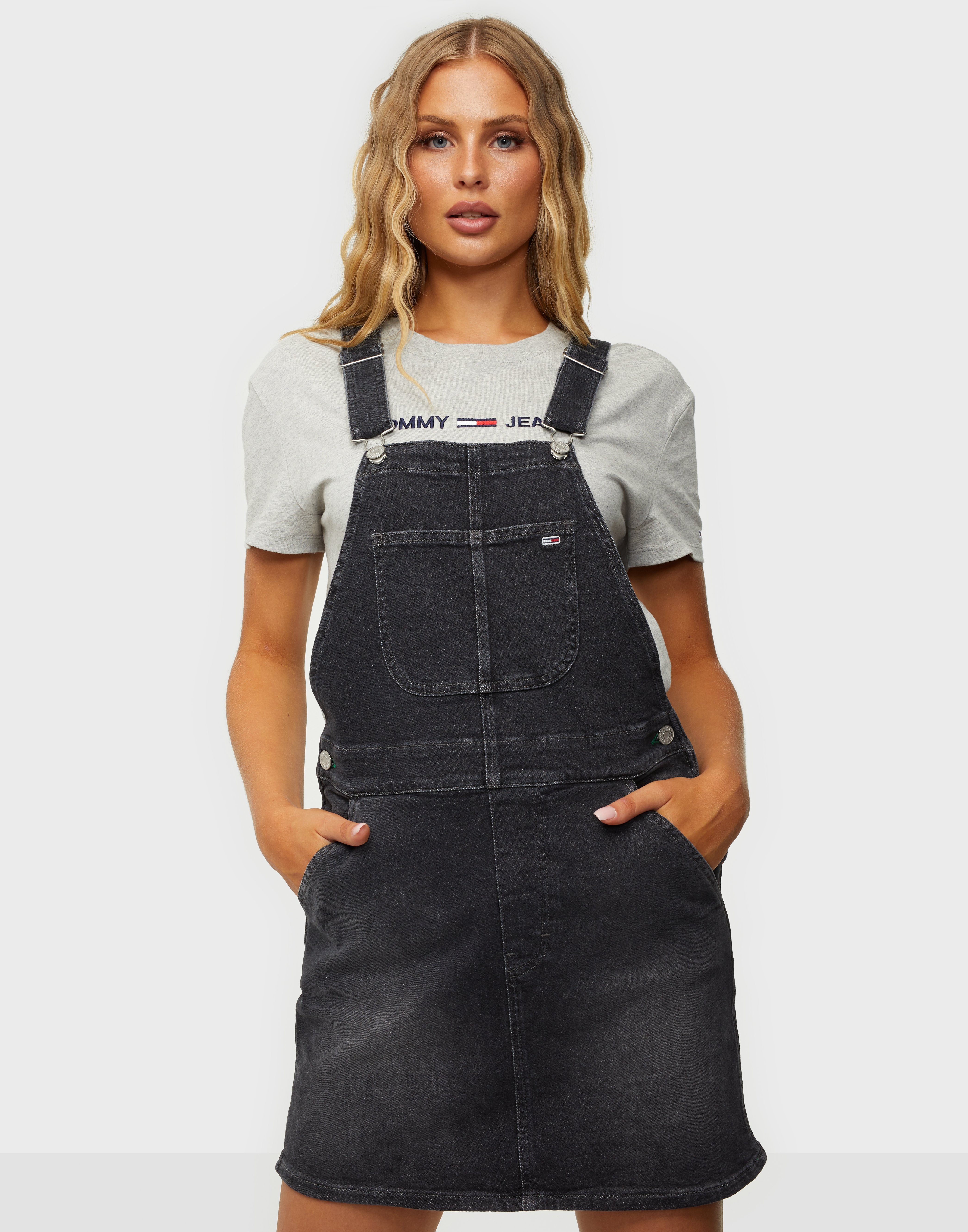 tommy jeans dungaree dress