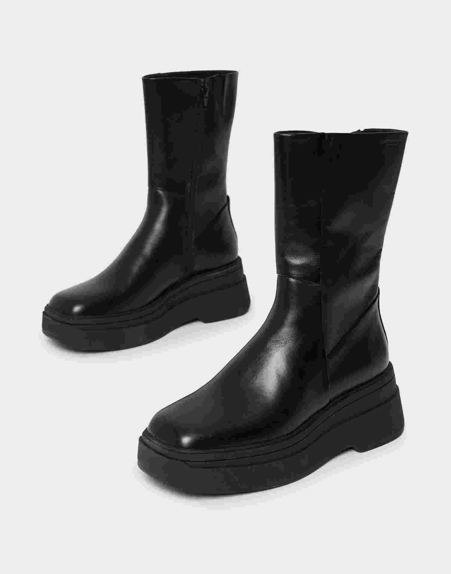 carla chunky flat boots