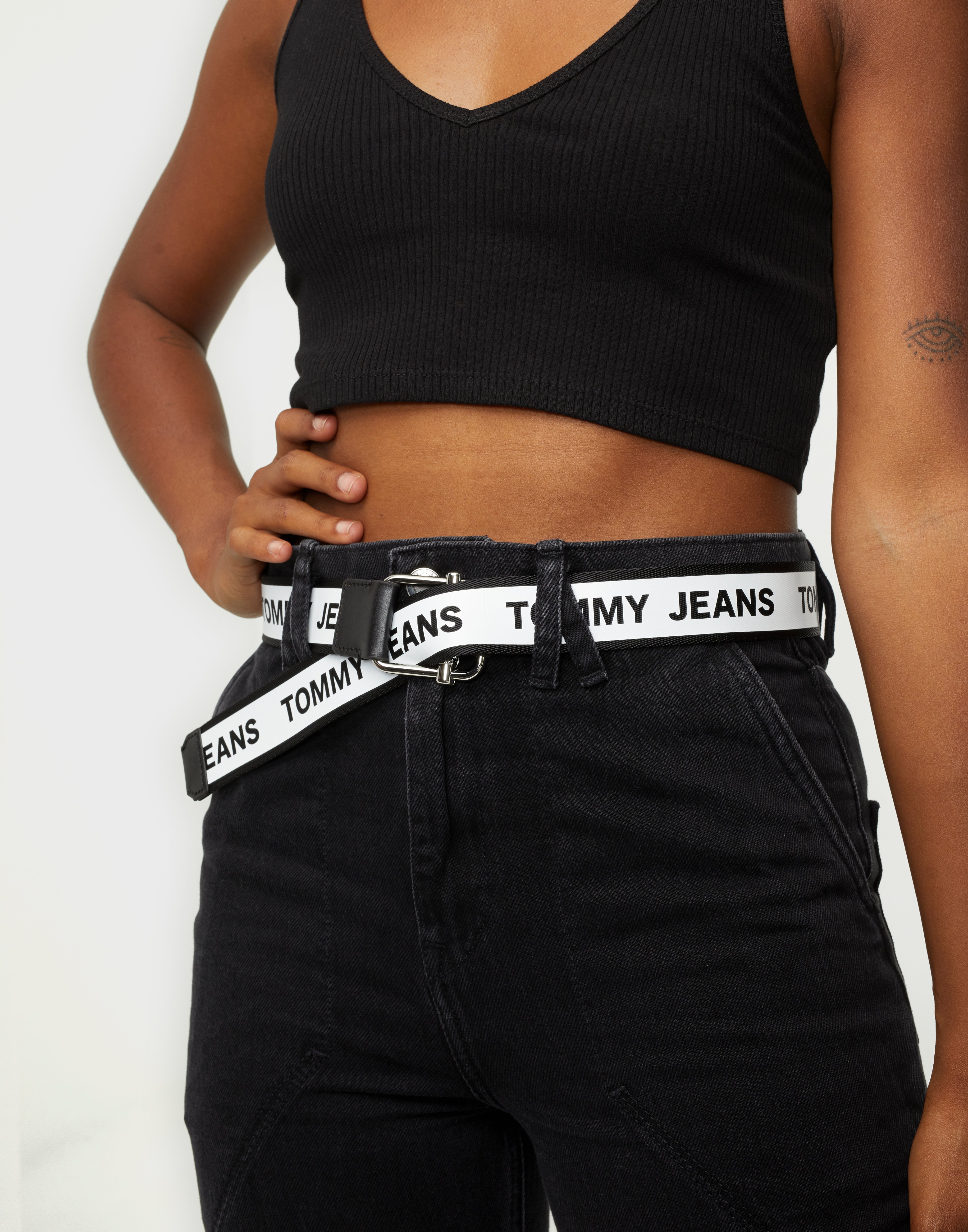 tommy jeans logo webbing belt