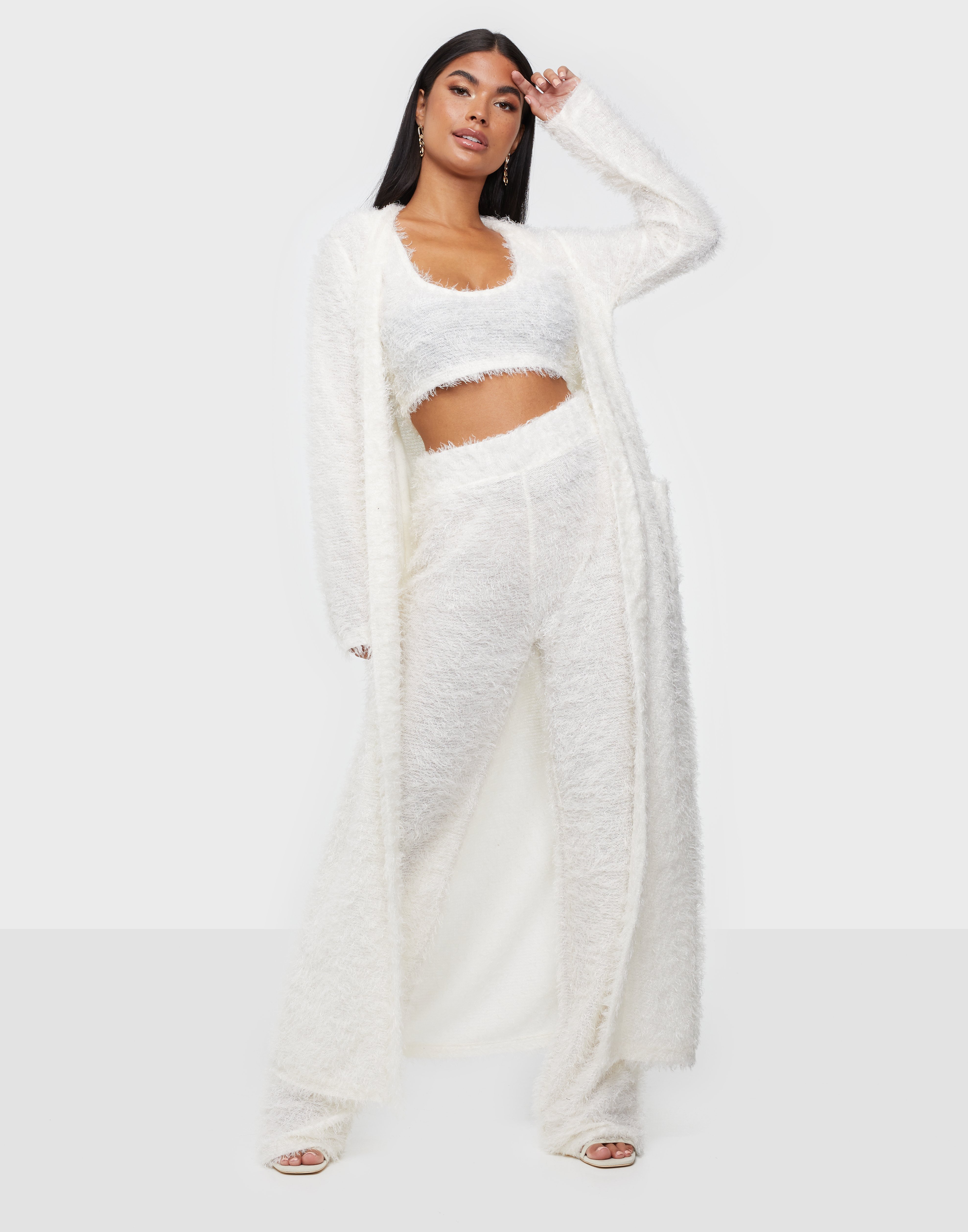 maxi fluffy cardigan
