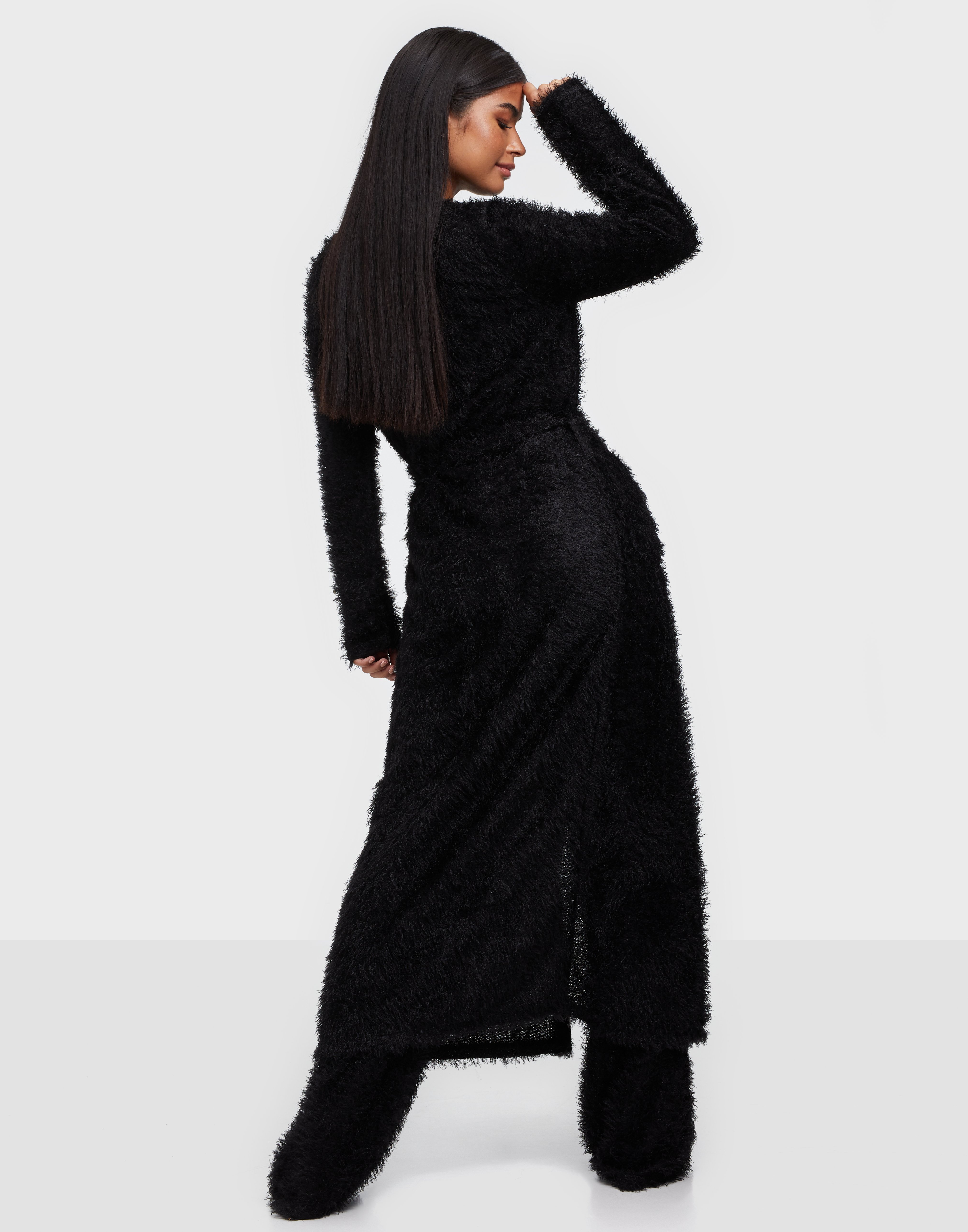 maxi fluffy cardigan