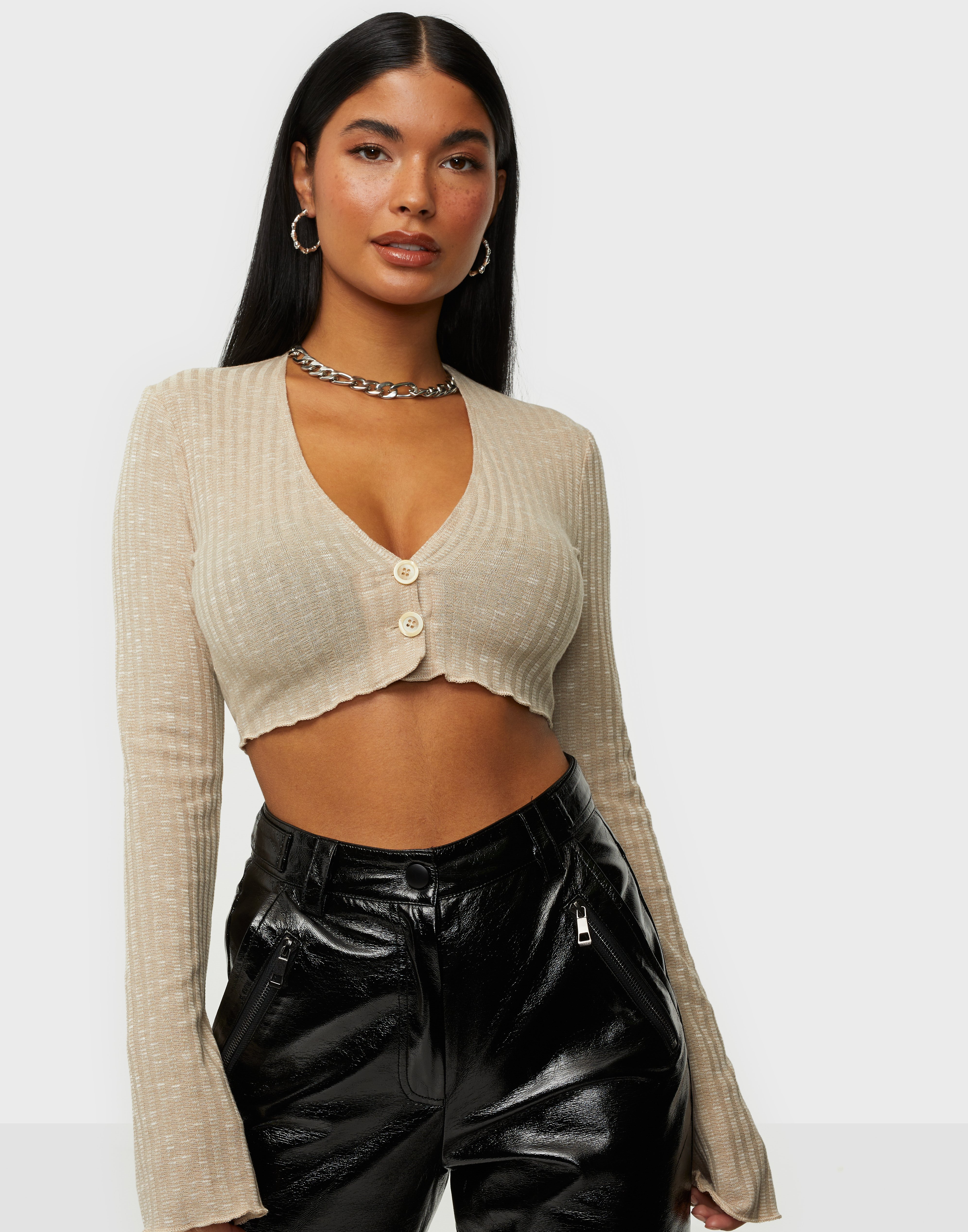 frill edge cardigan