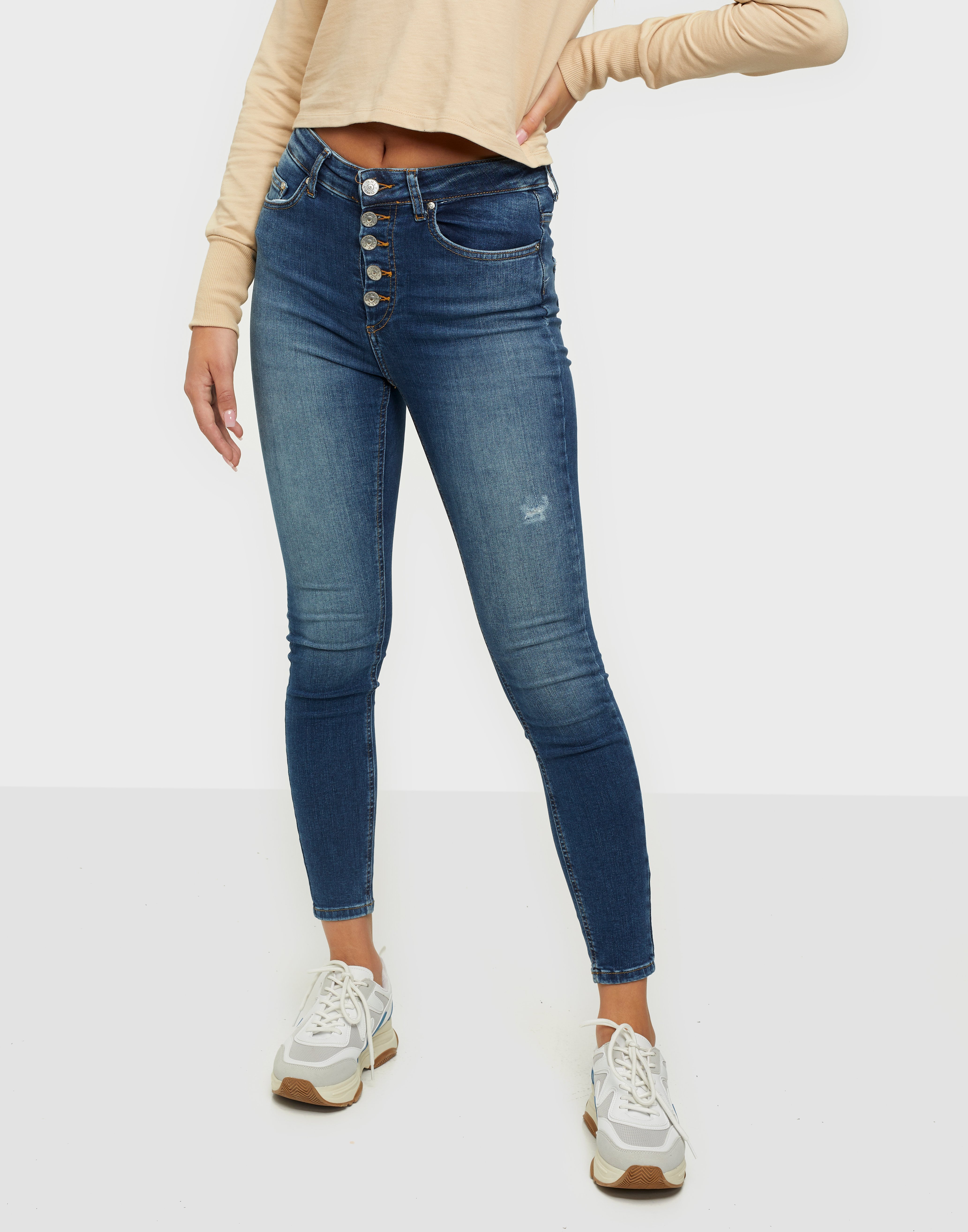 onlblush hw button skinny fit jeans
