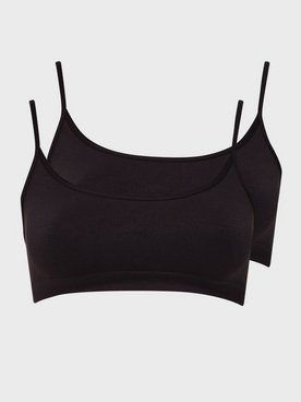 Pieces Pcsymmi Top 2-Pack Noos Bc Bandeau & Soft-Bra Black 2-Pack Black