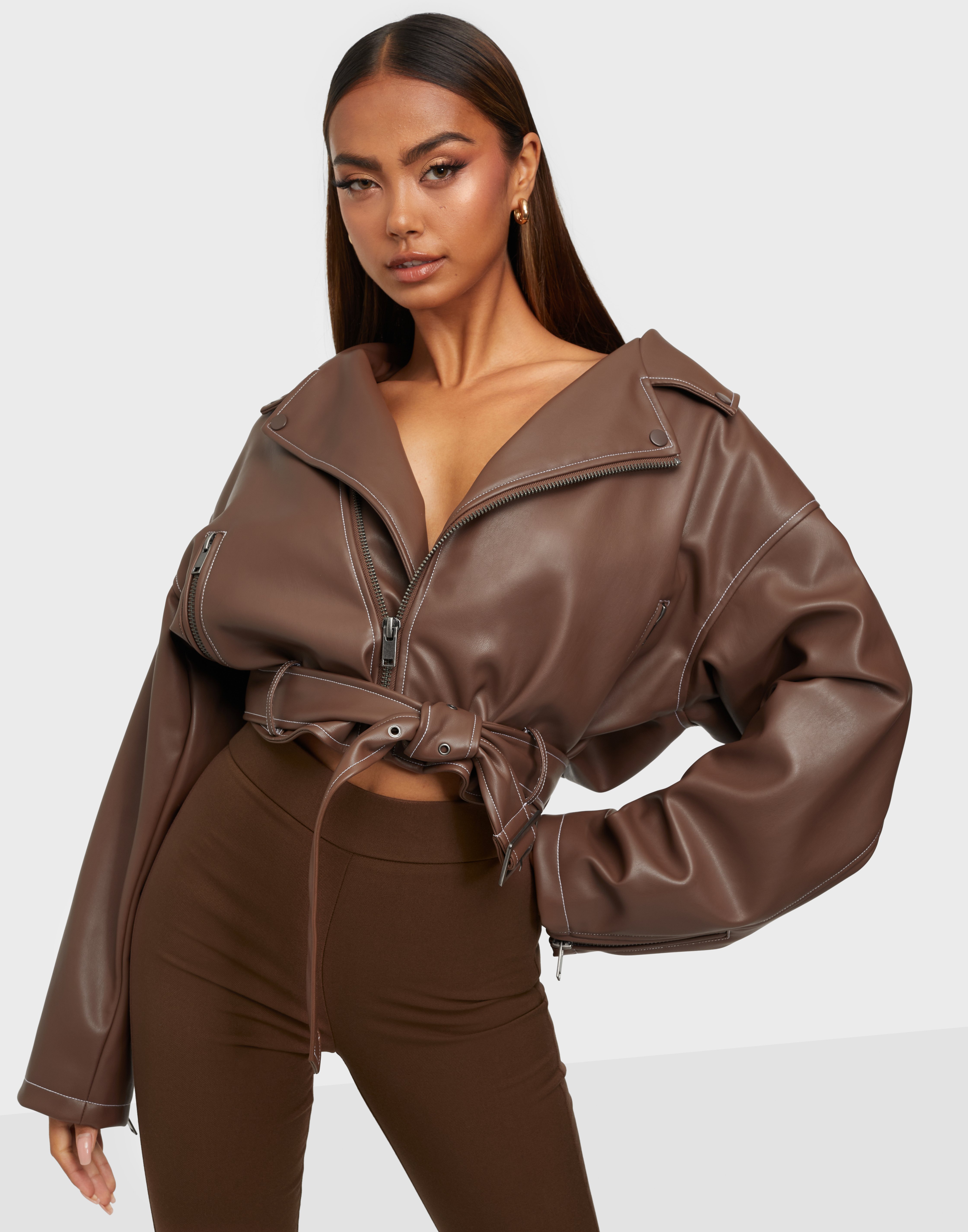 Shoppaa Bianca X Nelly.com Style Jacket - Ruskea - Nelly.com