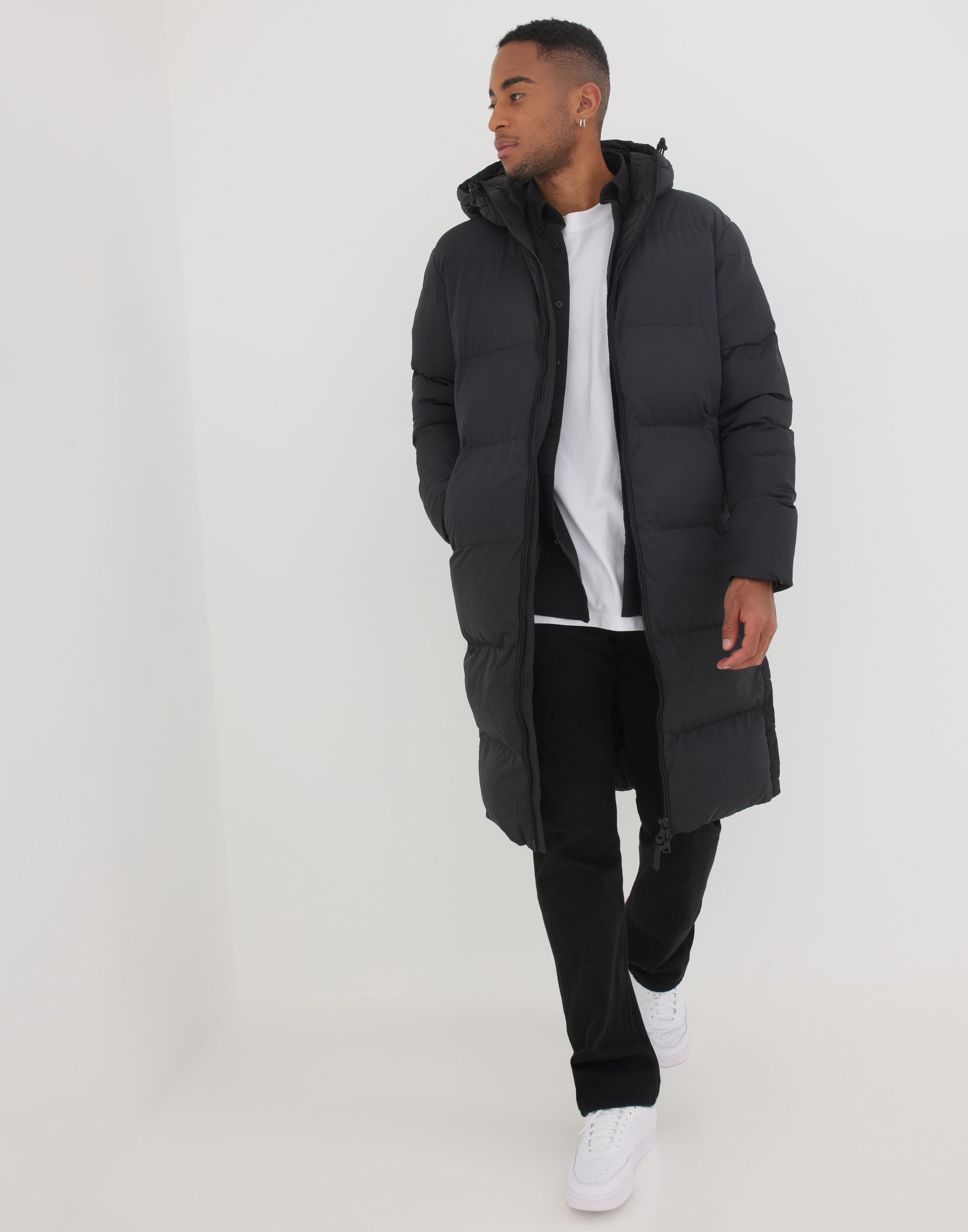 longline duvet coat mens