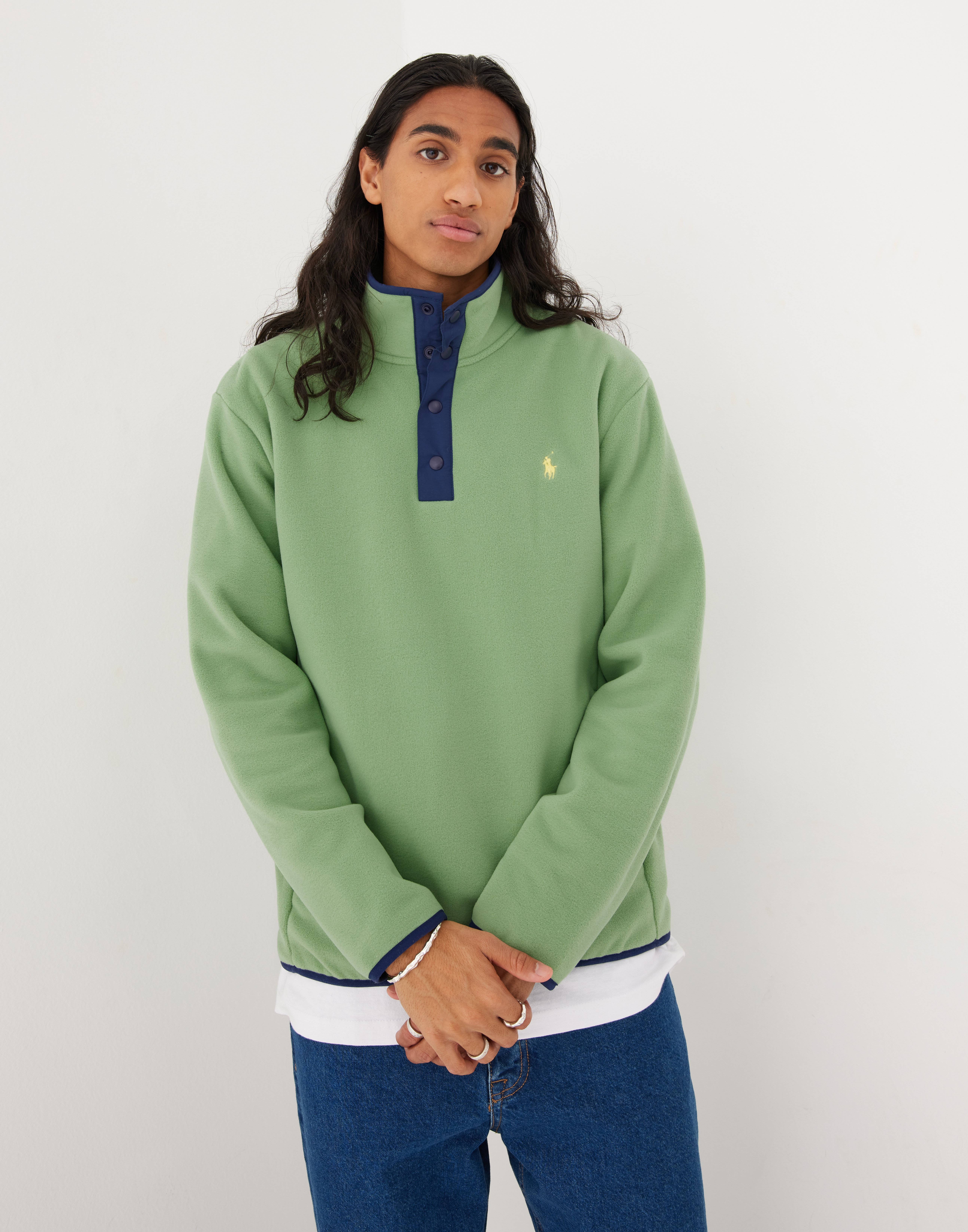 Shop Polo Ralph Lauren Long Sleeve Pullover - Green 