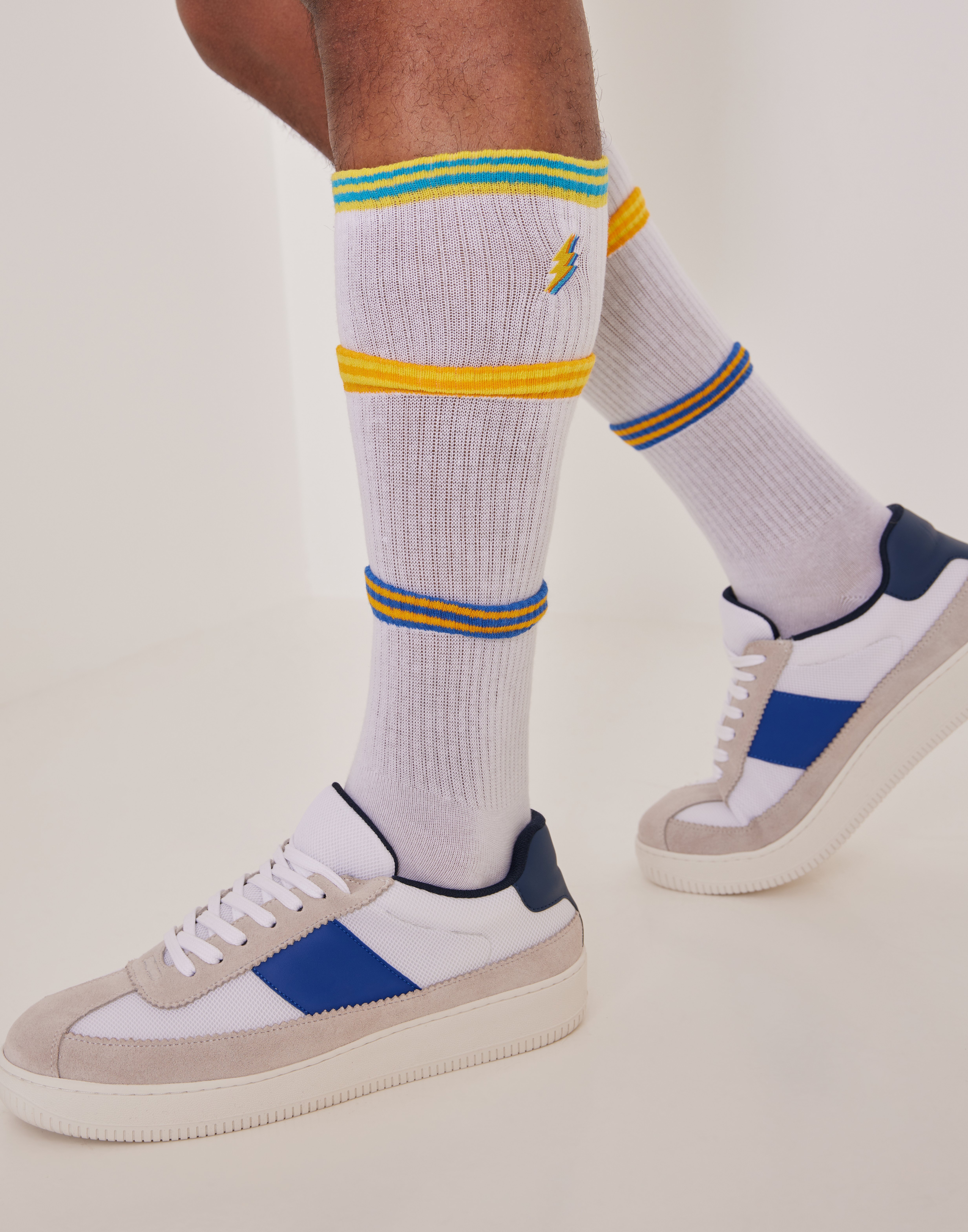 Happy Socks Colors Cuff Thin Crew Sock Strømper Multicolor