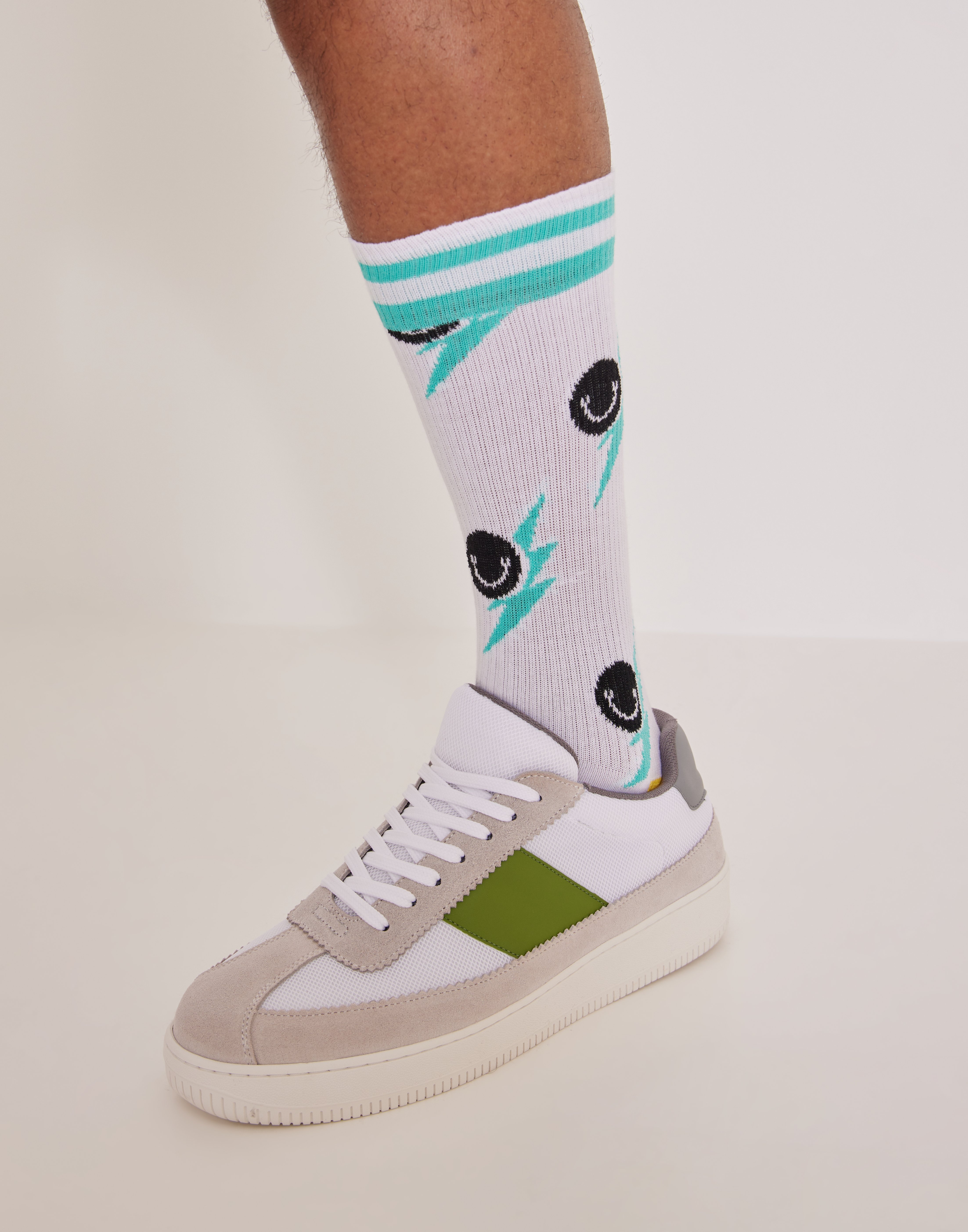 Happy Socks Smile Flash Crew Sock Strømper Multicolor