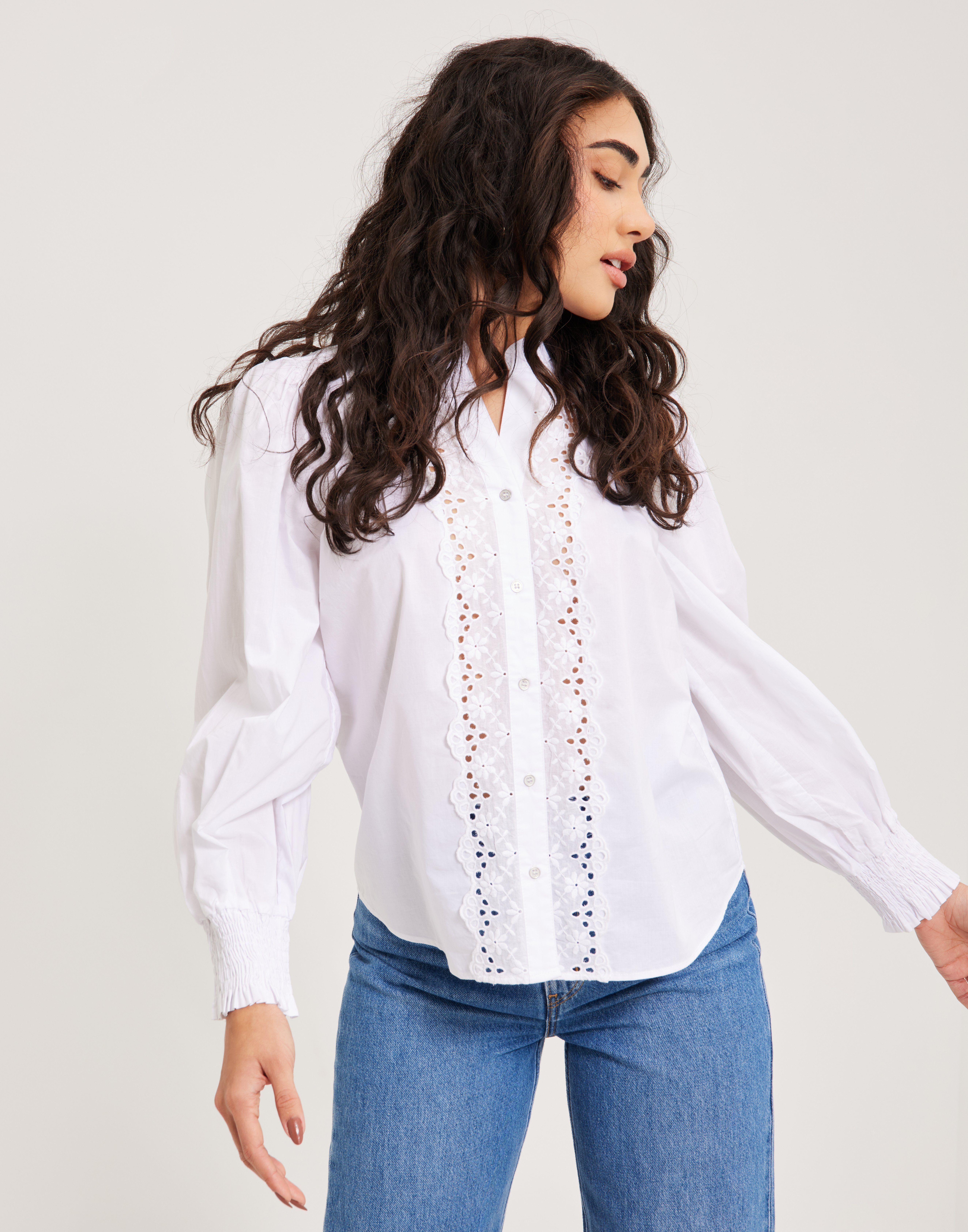 Co'couture - Skjortor - Alva Anglaise Pintuck Shirt - Blusar & Skjortor - shirts
