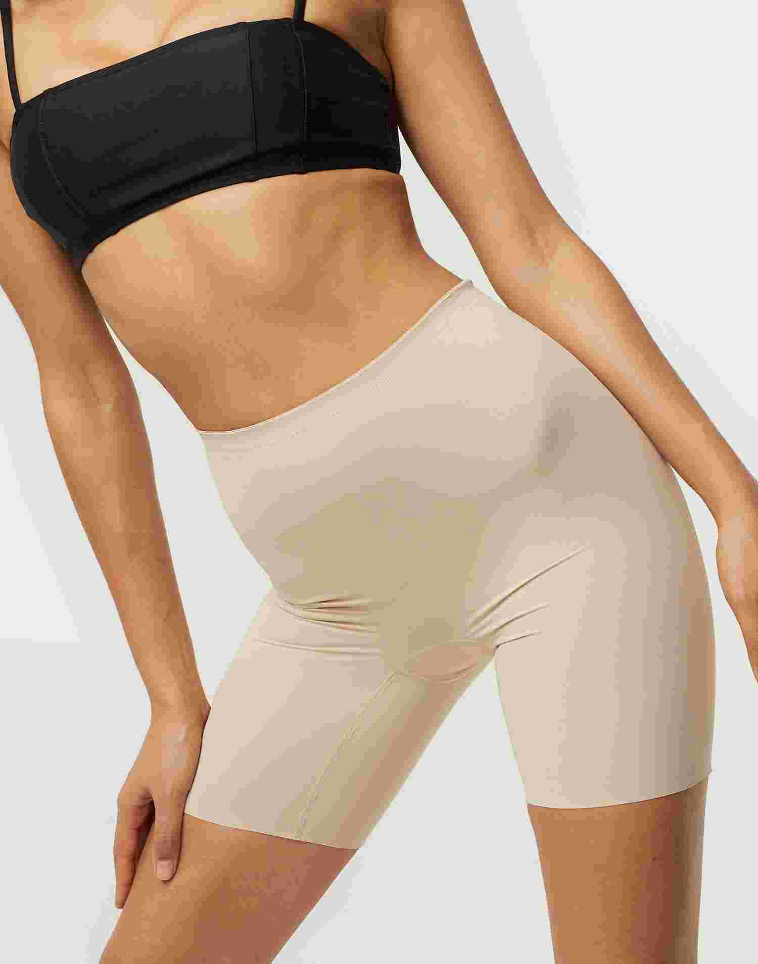 Shop Lindex Janelle Shaping Biker Short Beige Nelly Com