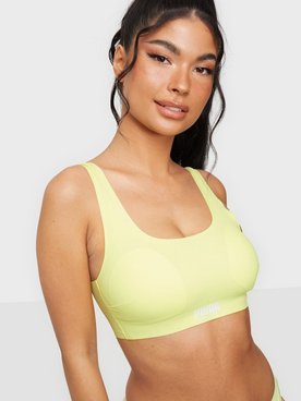 Puma Sporty Padded Top Bandeau & Soft-Bra Yellow