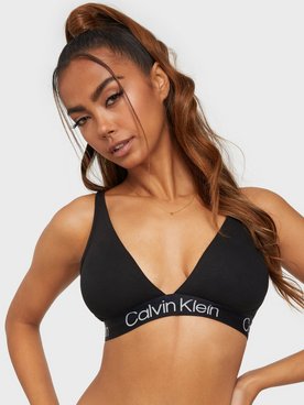 Calvin Klein Underwear Lght Lined Triangle Bandeau & Soft-Bra Black