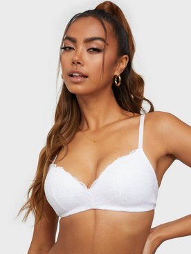 Lindex Bra FLIRT Emelie lace Bandeau & Soft-Bra Vit