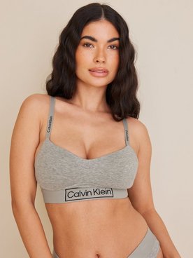Calvin Klein Underwear Lght Lined Bralette Bandeau & Soft-Bra Grey