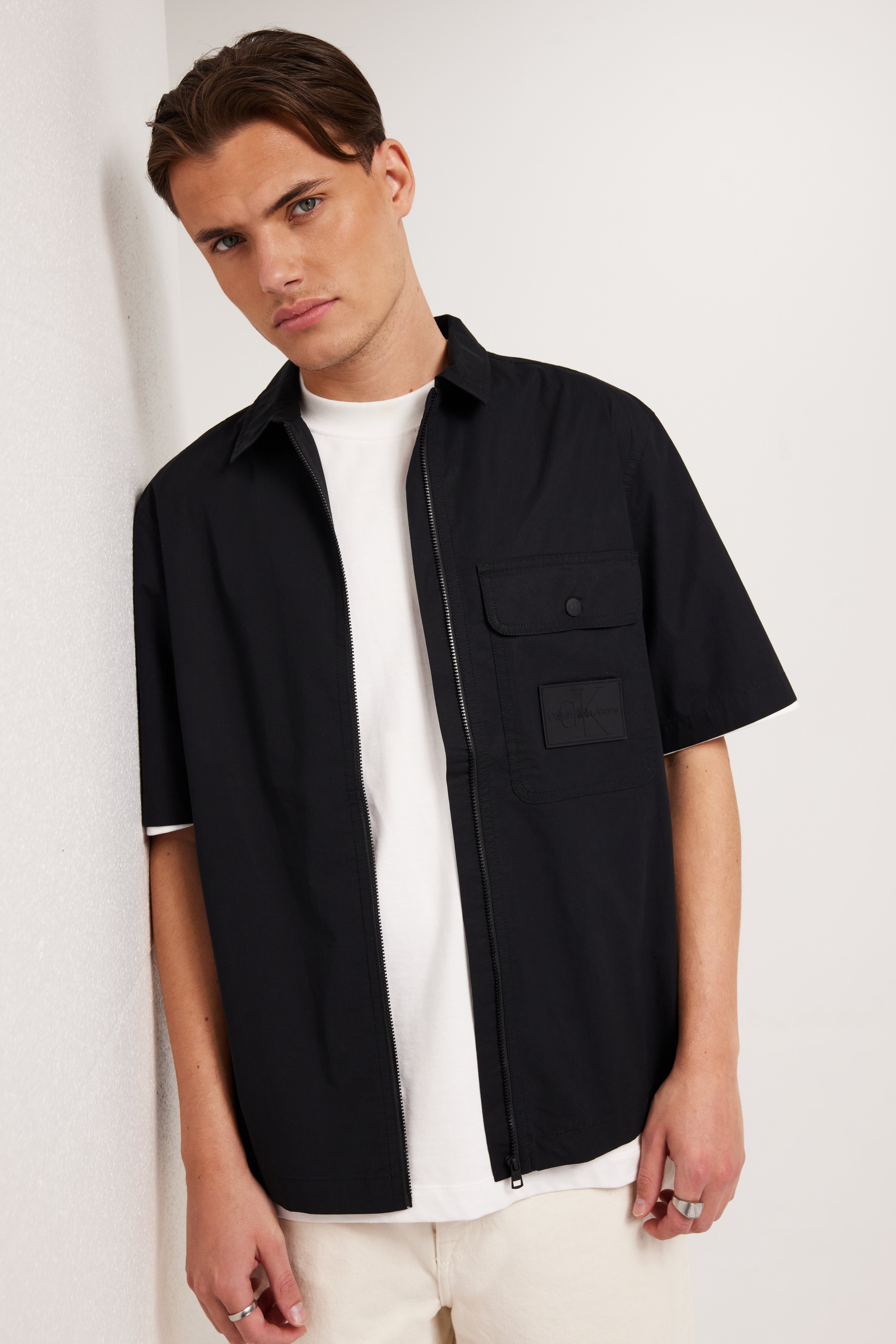 Calvin Klein Jeans Stretch Poplin Ss Shirt Skjorta Ck Black product