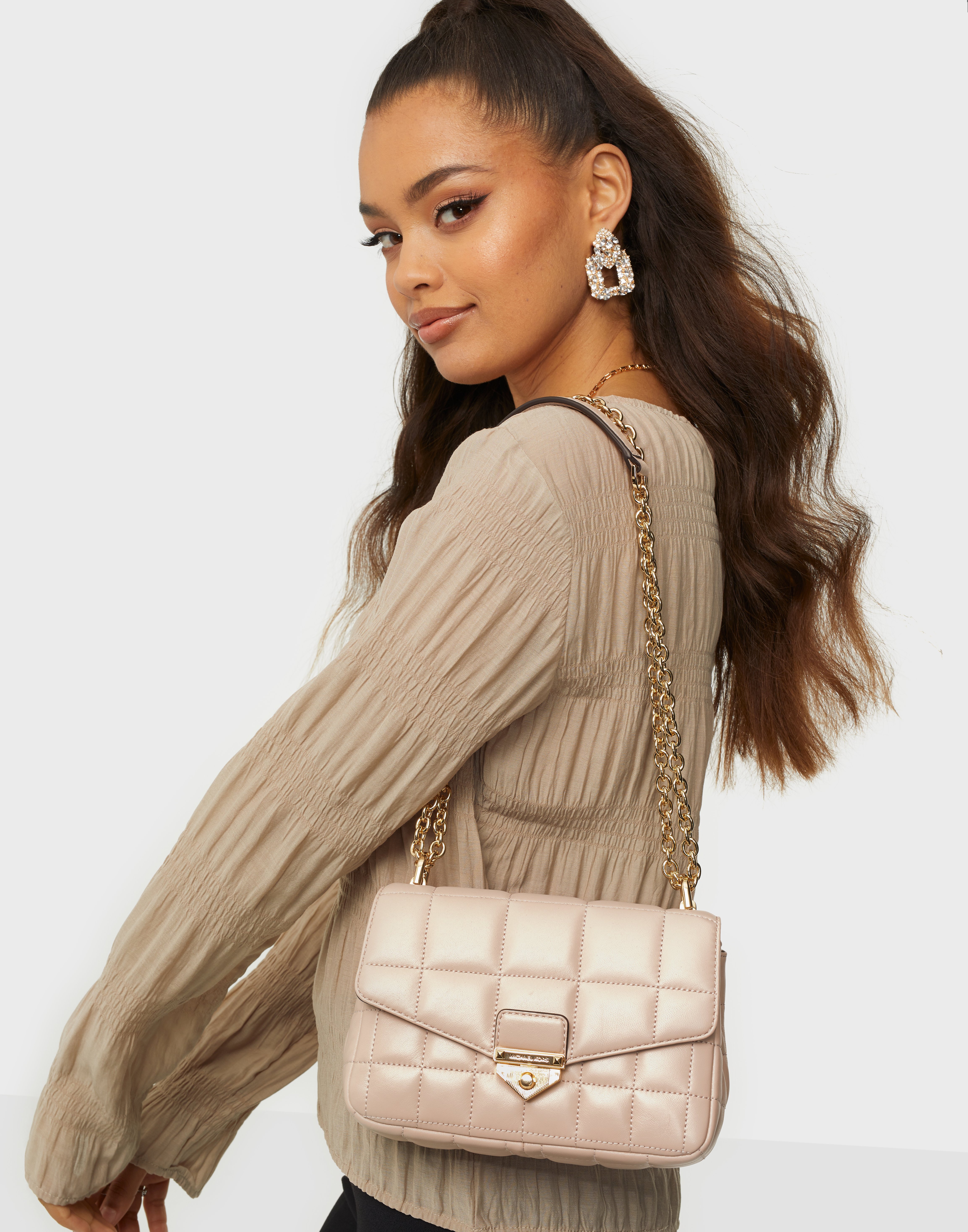 michael kors pale pink crossbody bag