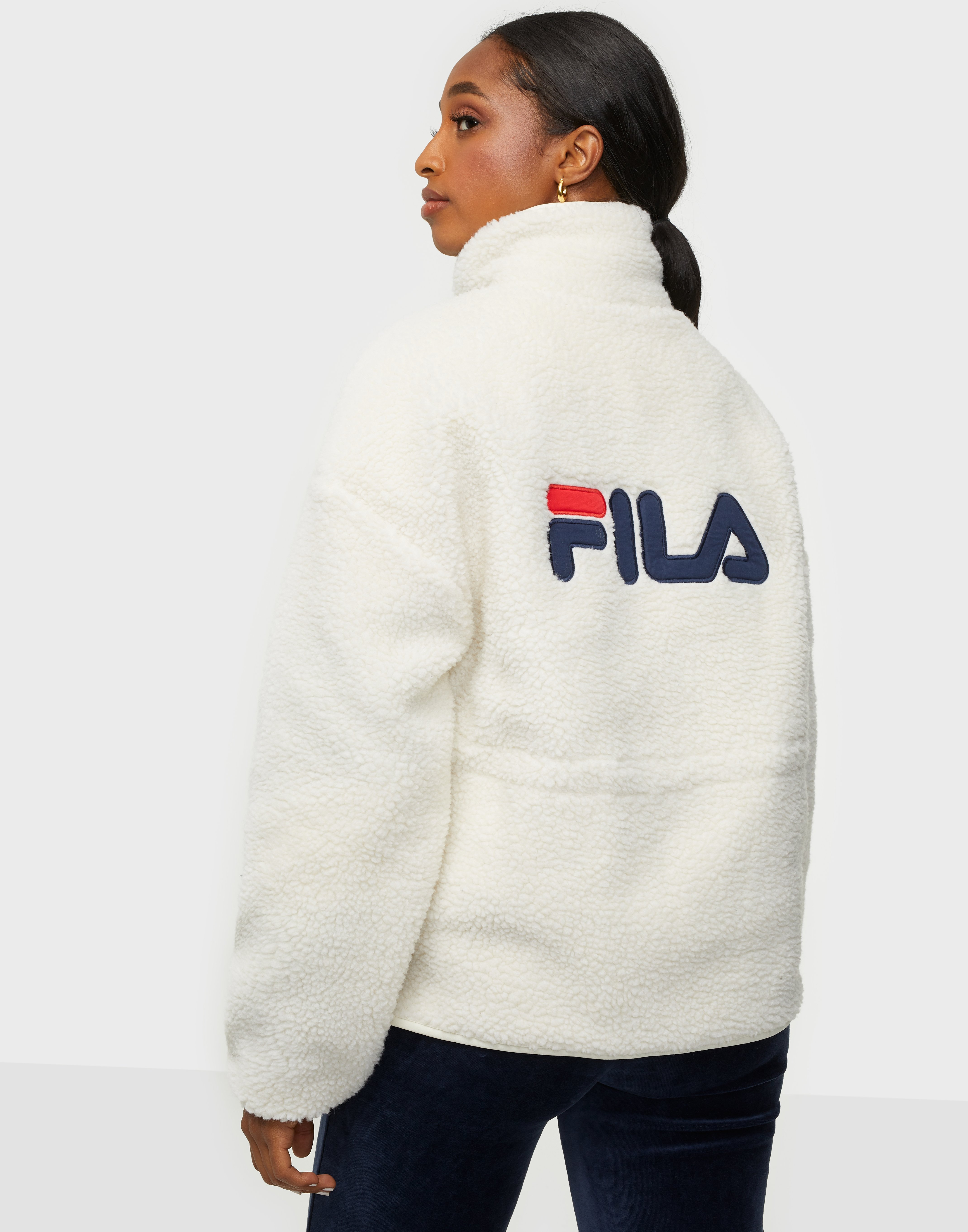 gap hooded faux fur jacket